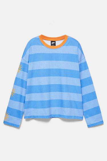 STWD striped boxy T-shirt — Deep blue 4