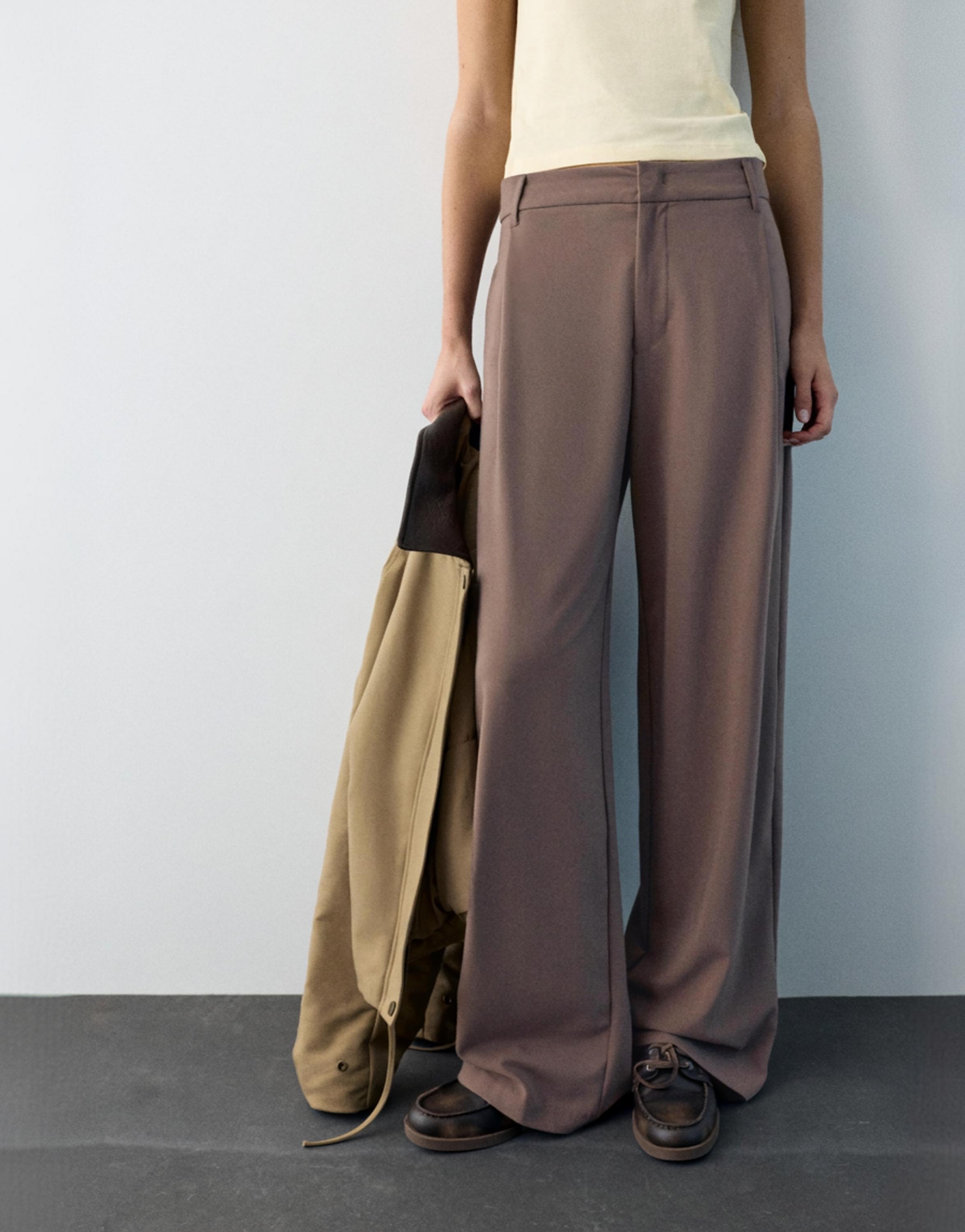 Darted smart trousers — Brown