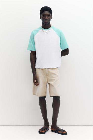Raglan sleeve T-shirt — White 4