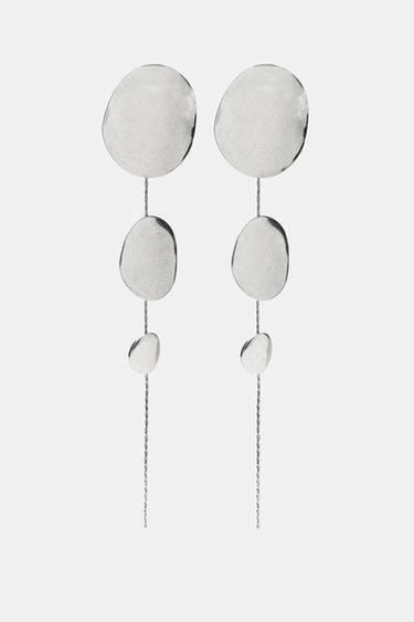 Circle cascade earrings — Silver 1