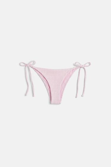 Gingham bikini bottoms — Pink 3