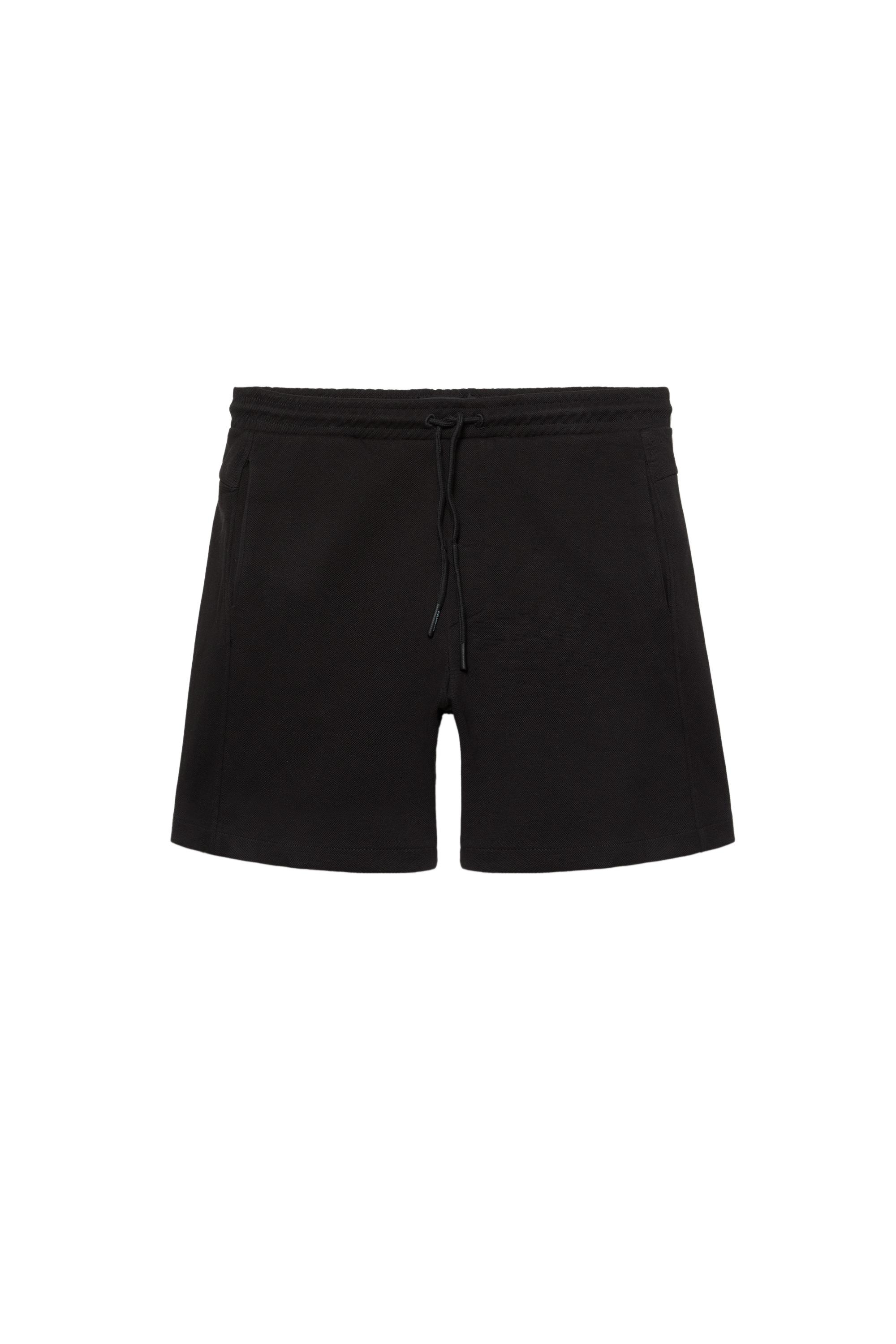 Dokulu jogger bermuda şort - Görsel 2