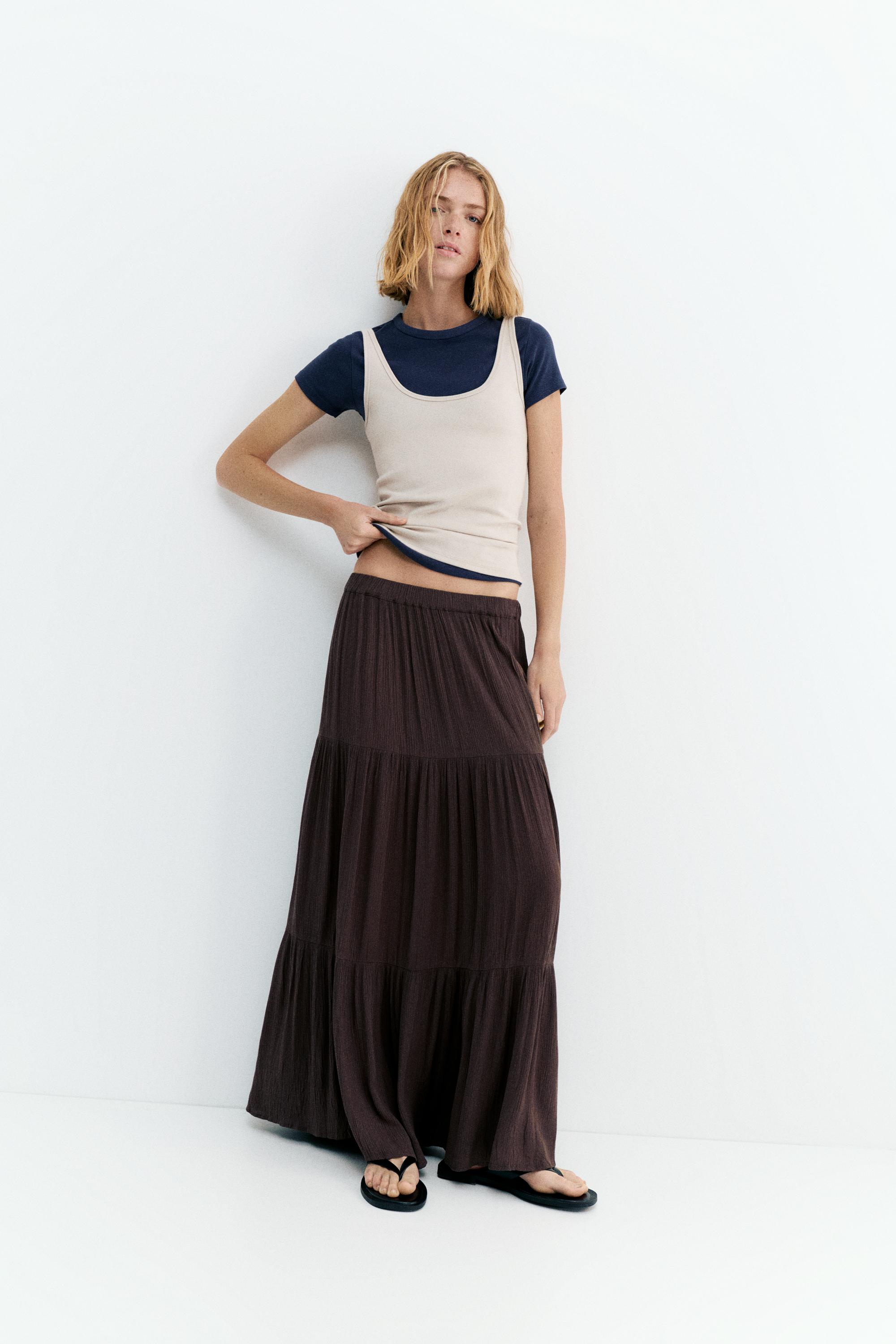 Panel detaylı midi etek - Görsel 74