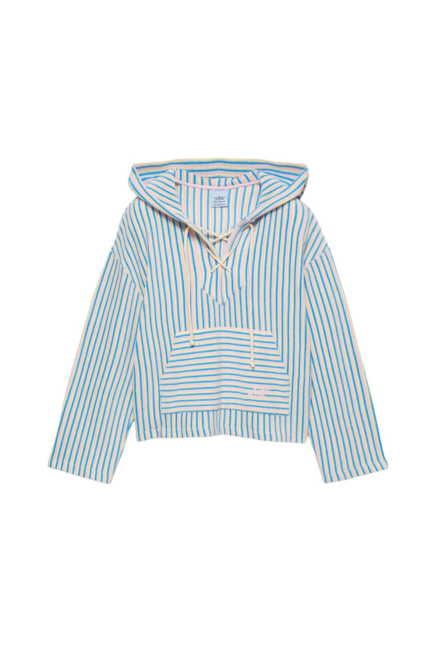 Pleasures x STWD towelling hoodie — Striped