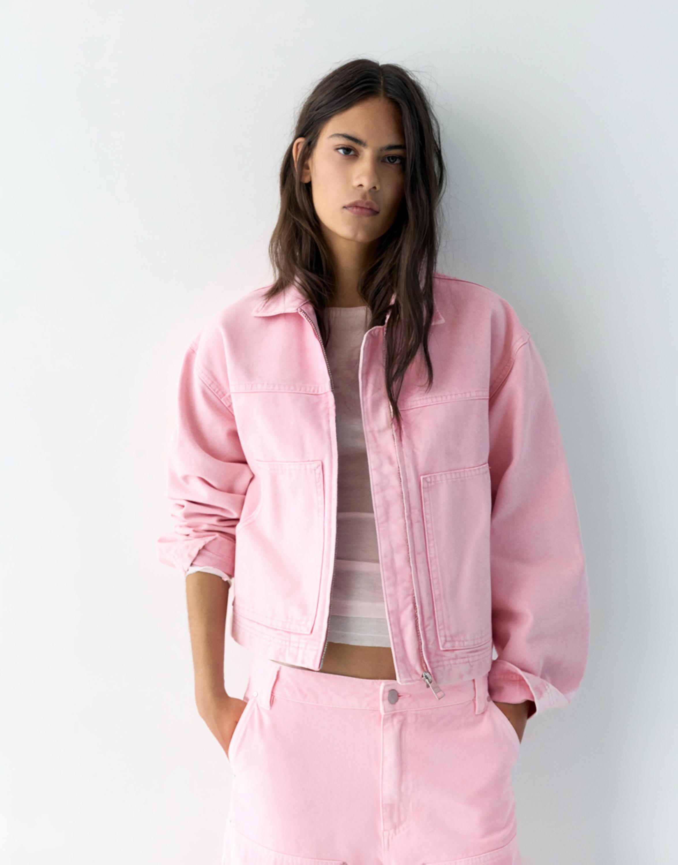 Pembe utility ceket - Görsel 10
