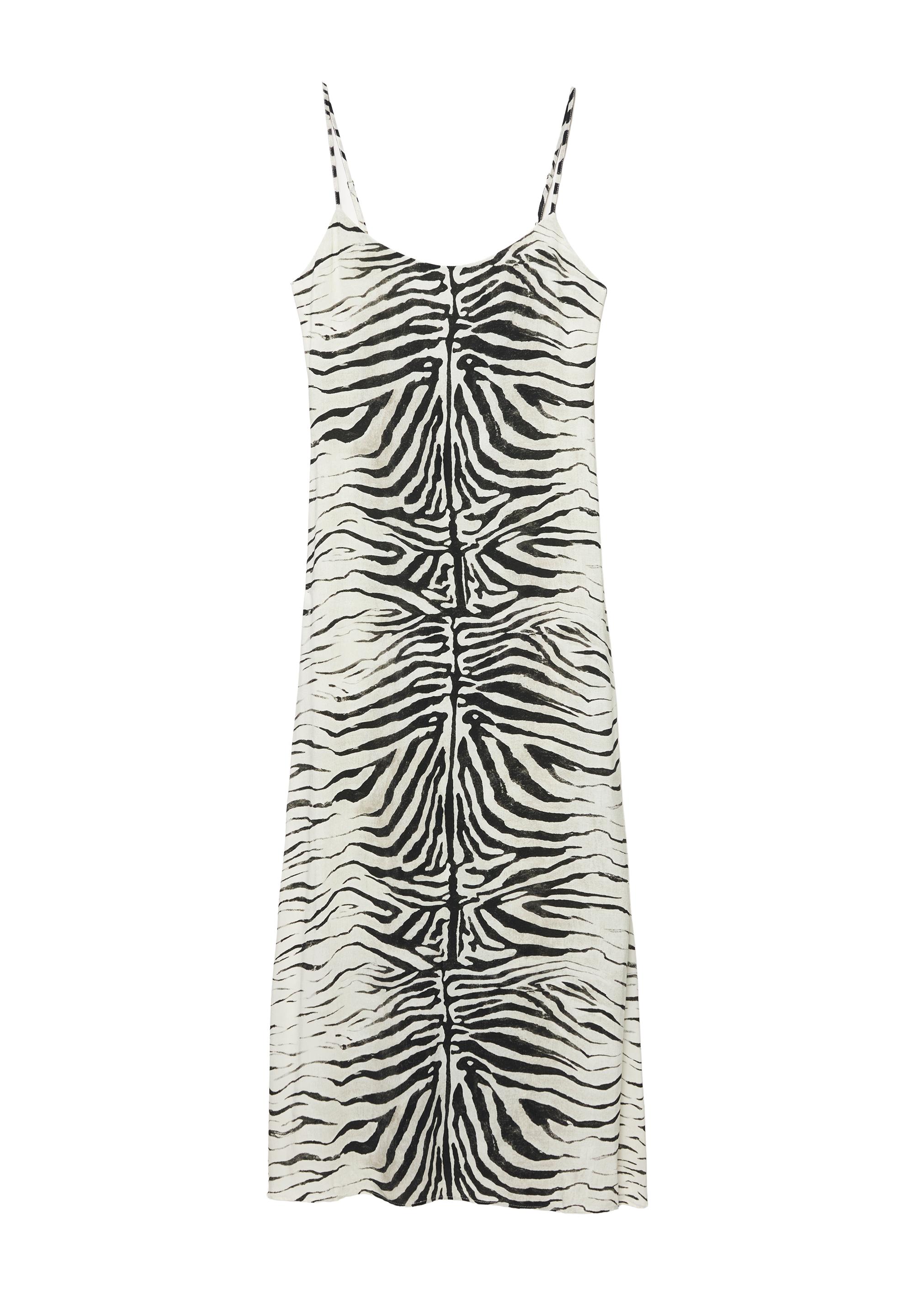 Zebra print midi dress — Ice