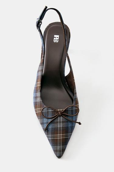 Checked slingback heels — Multi-colored 5