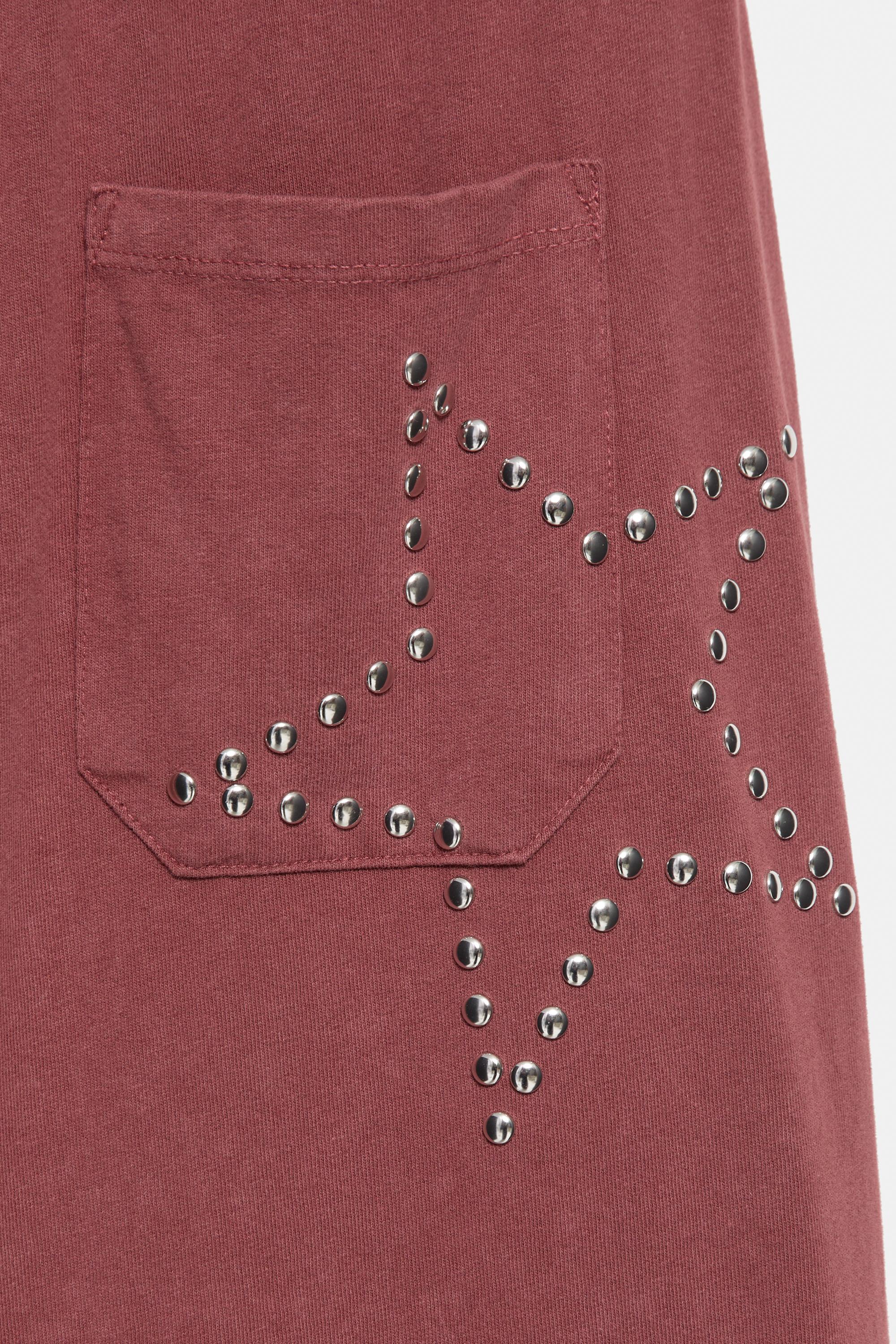 Wide-leg star trousers — Maroon