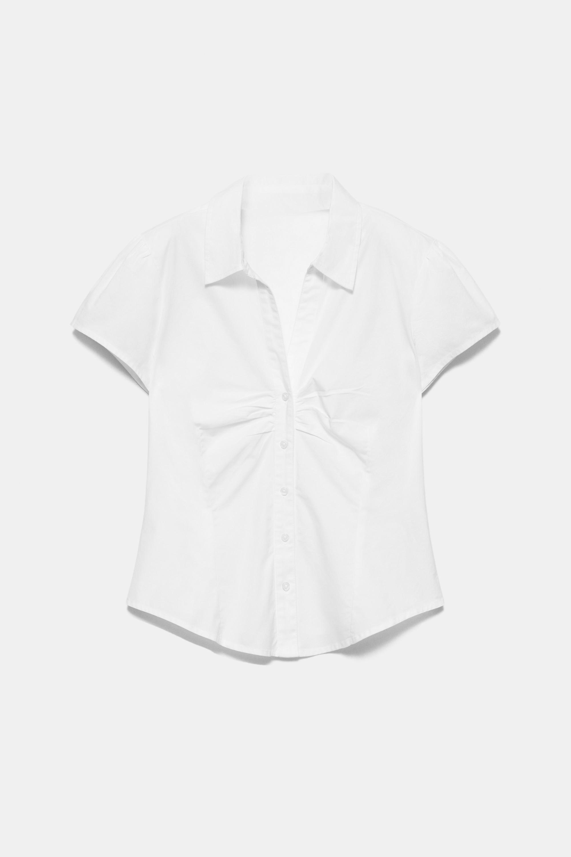 Slim fit short sleeve shirt — White