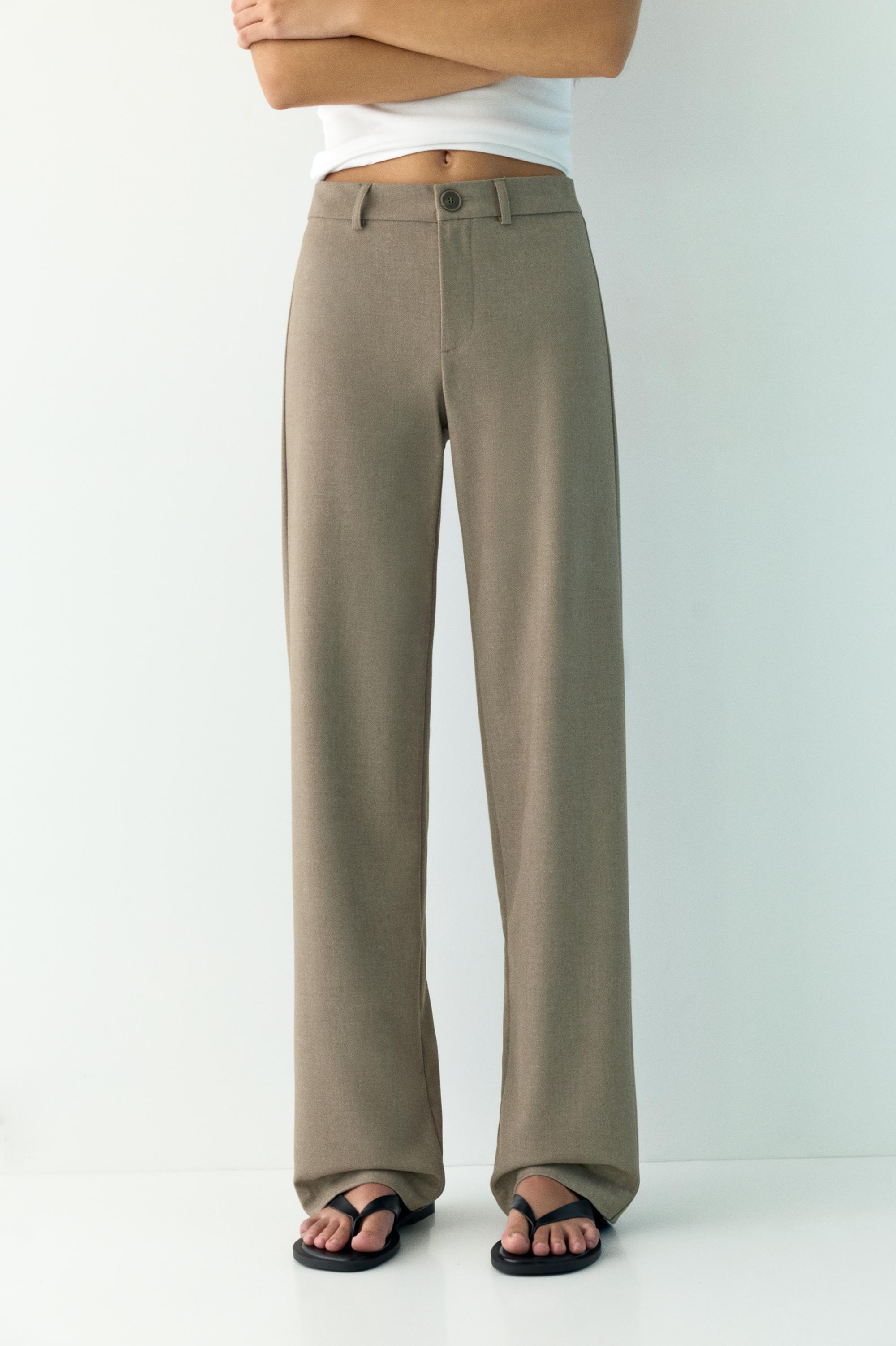 Uzun bol paça kumaş pantolon - Görsel 34