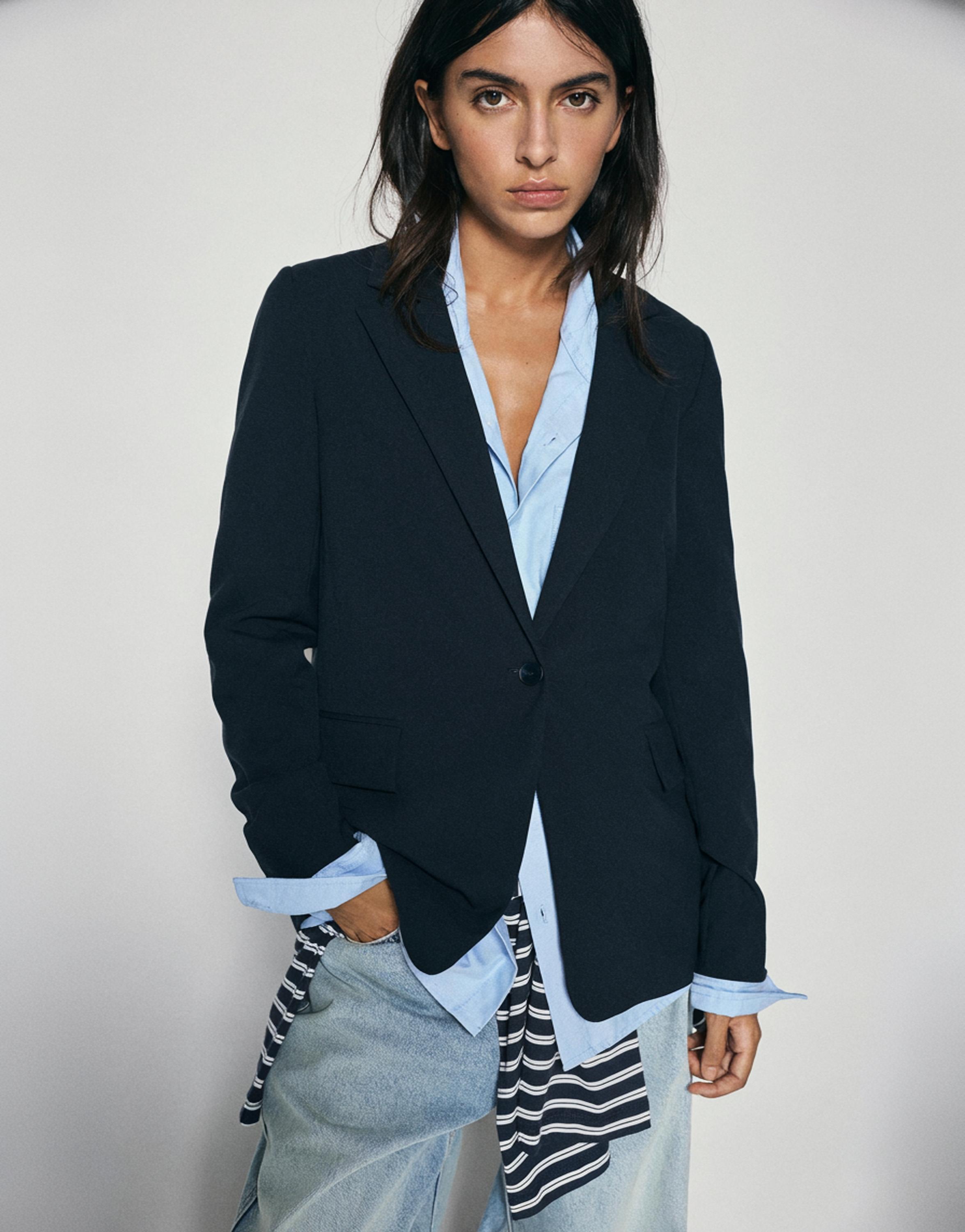 Pull&Bear BASIC blazer görsel 8
