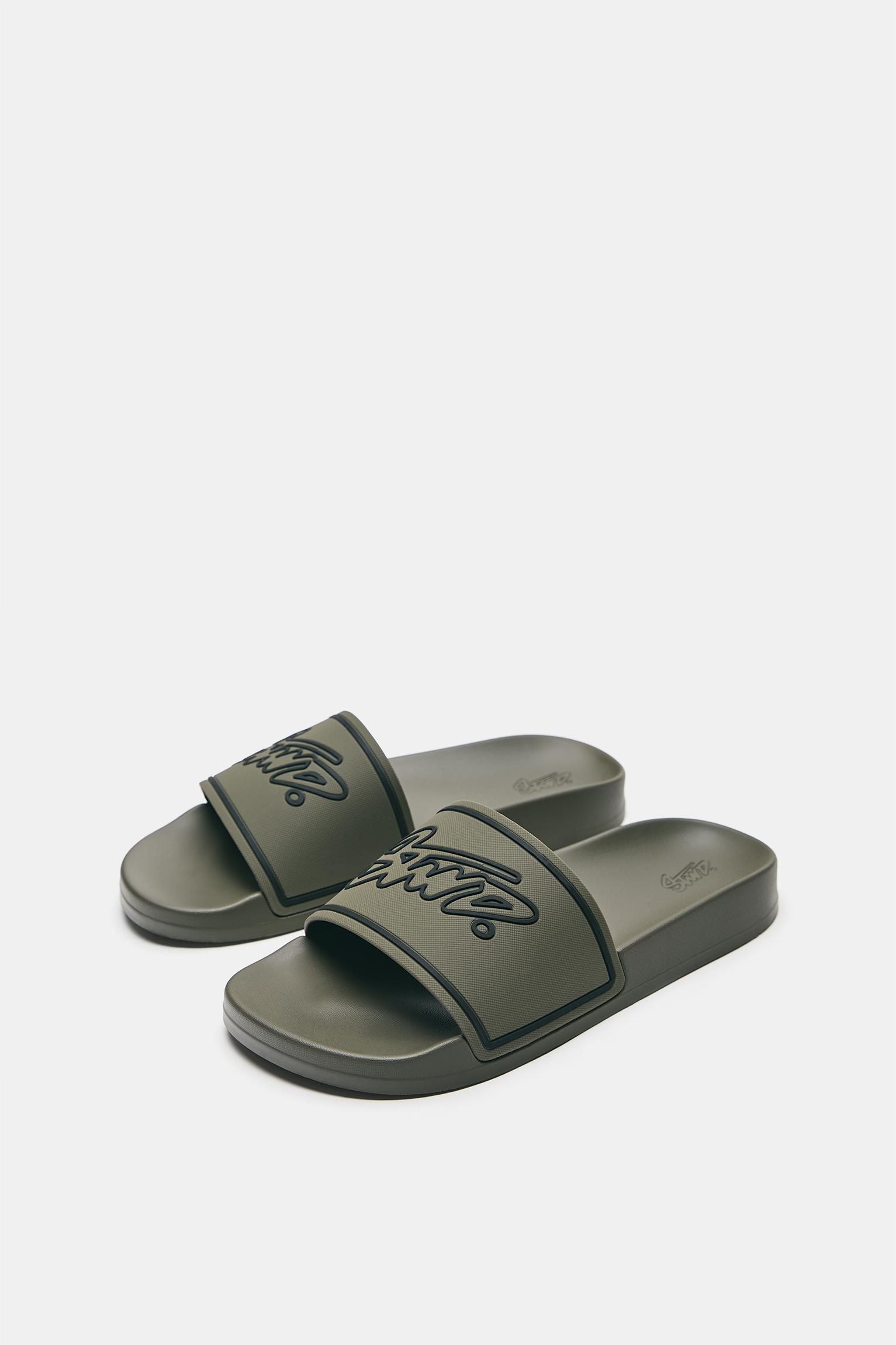 STWD logolu kauçuk sandalet - Görsel 57