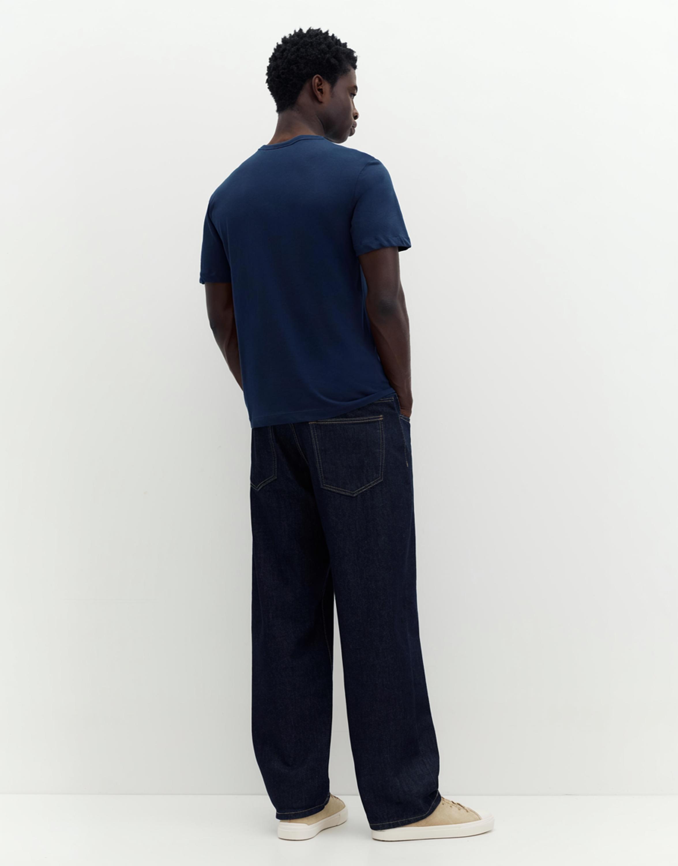 Slim fit basic T-shirt — Navy