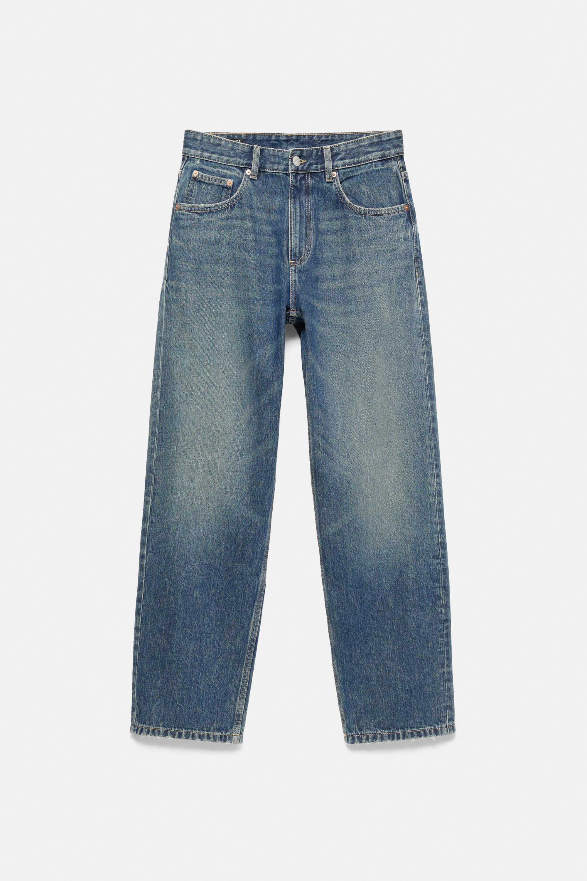 Straight-leg jeans — Dark blue