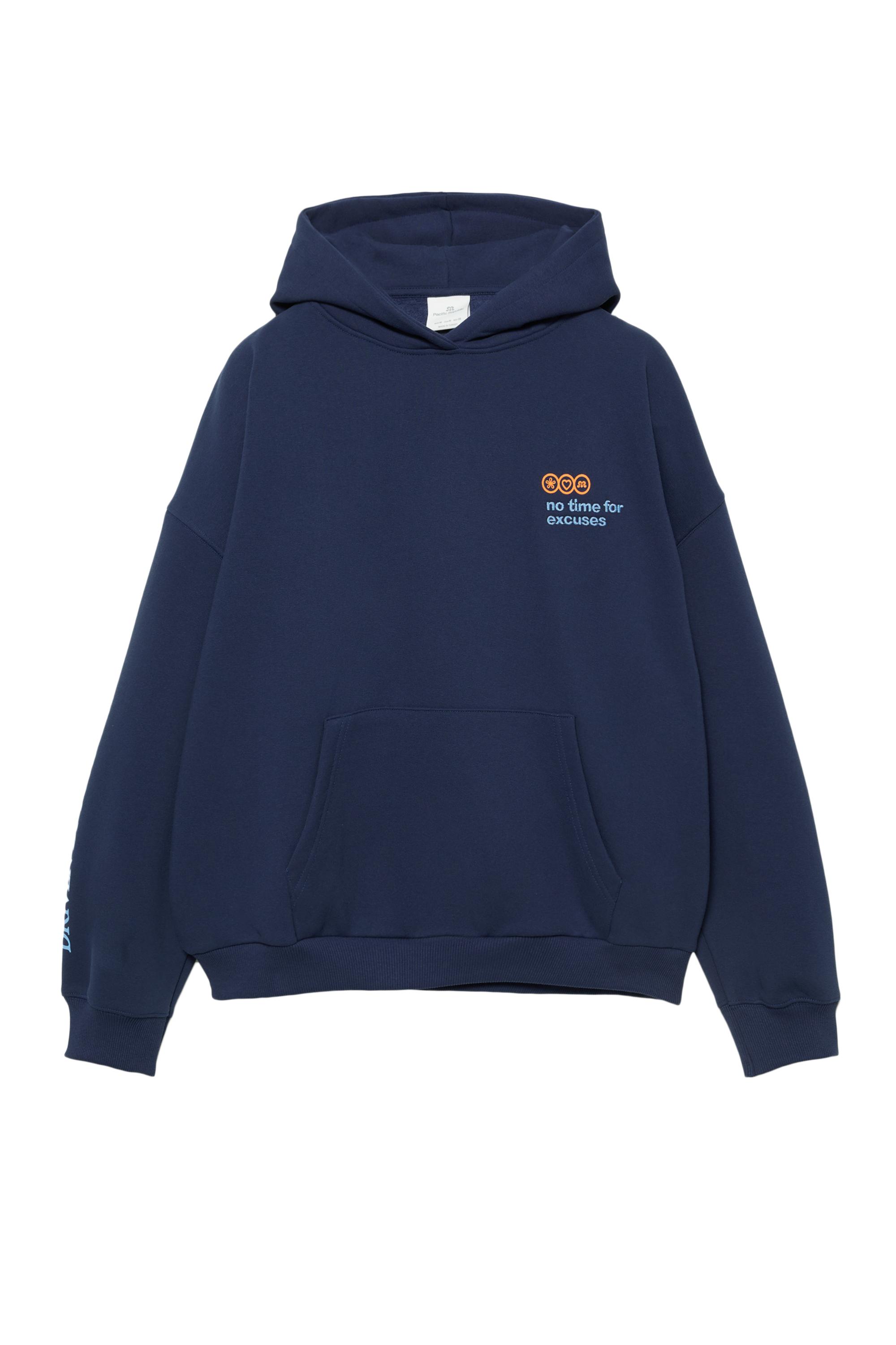Grafik detaylı kapüşonlu sweatshirt