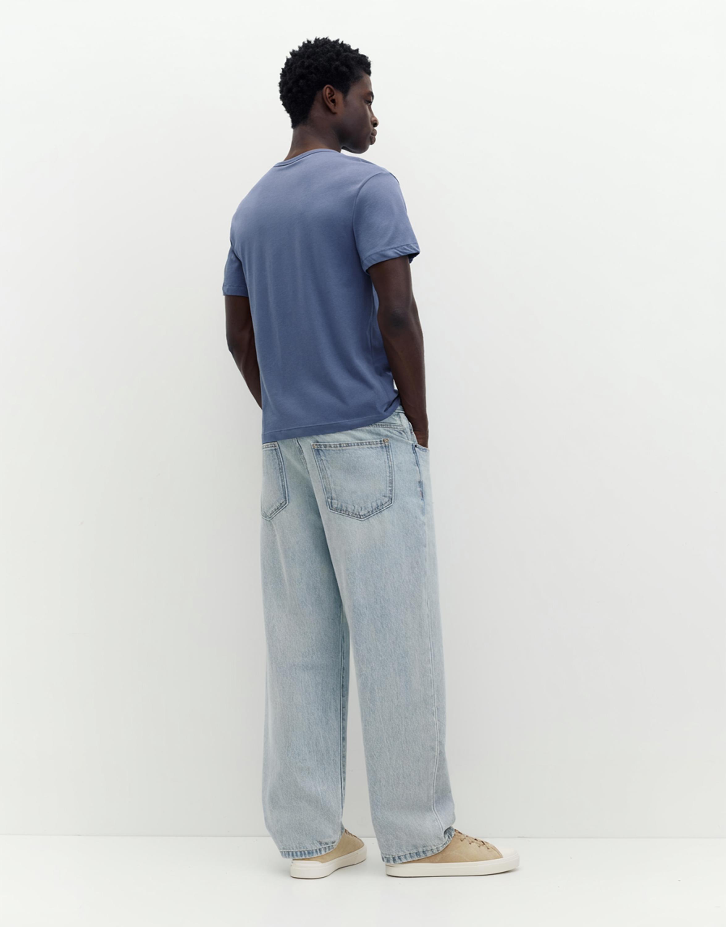 Slim fit basic T-shirt — Blue
