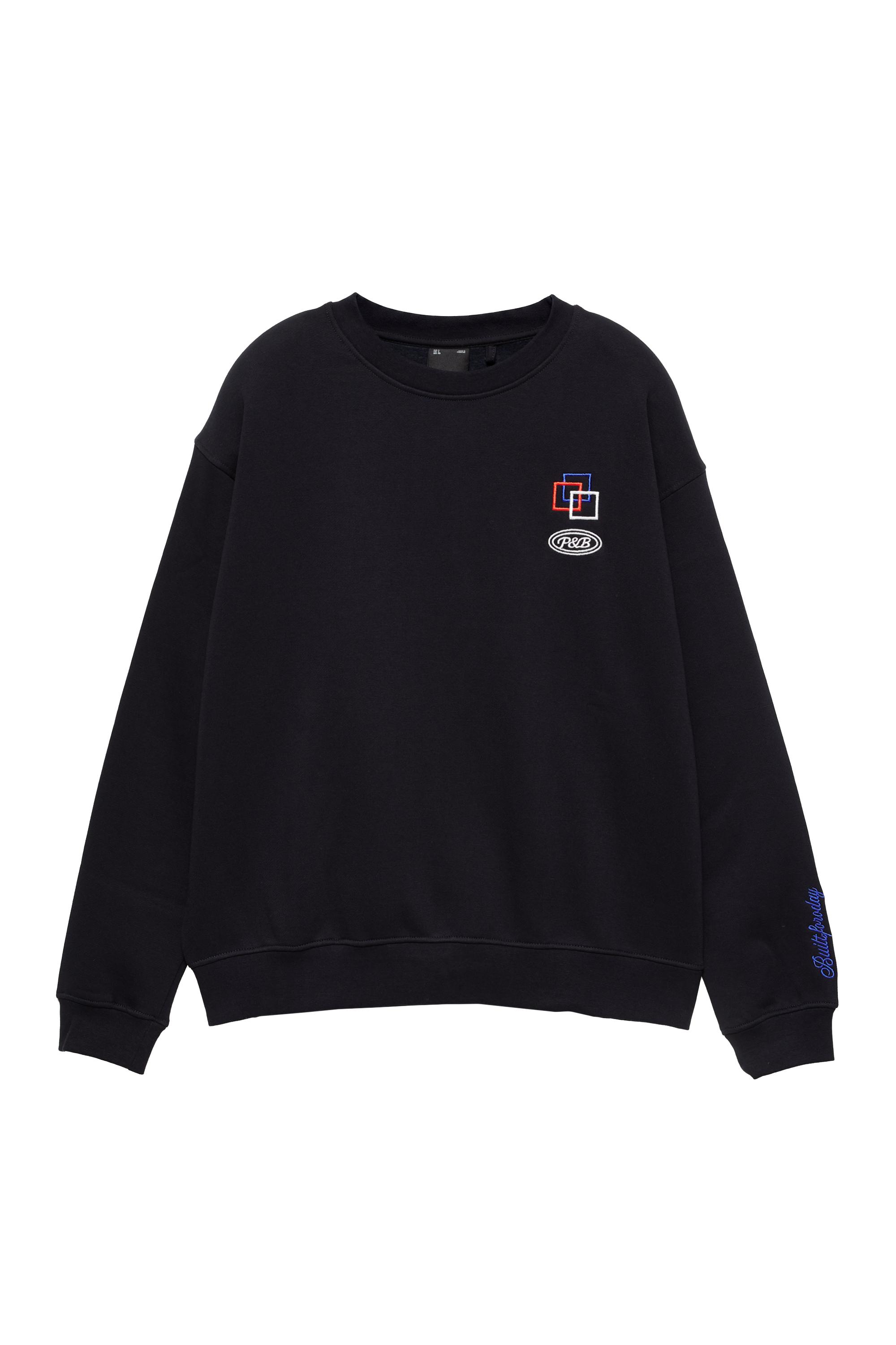 Pull&Bear Kutulu kesim grafik sweatshirt görsel 5