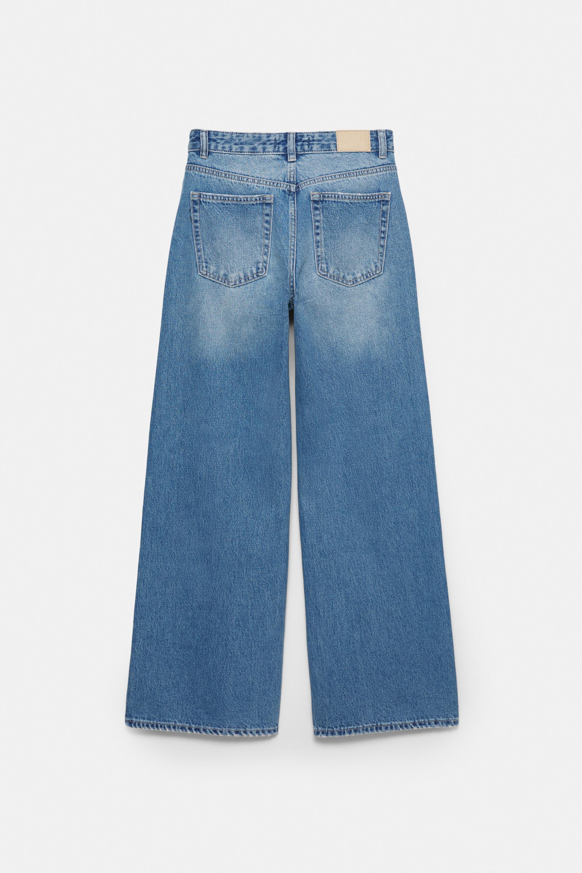 Işıltılı baggy straight fit jean - Görsel 2