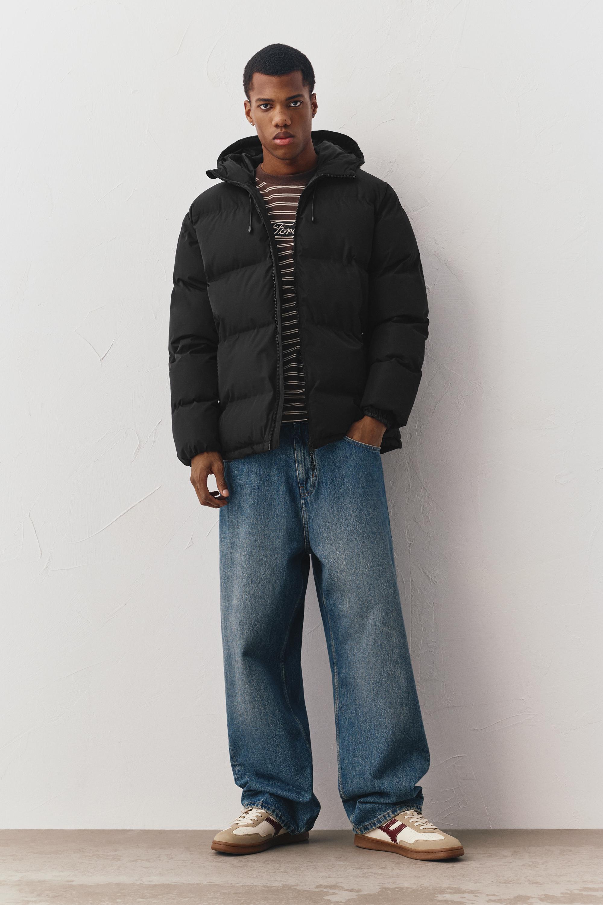 Kapüşonlu, ısıyla mühürlenmiş şişme ceket - Görsel 16