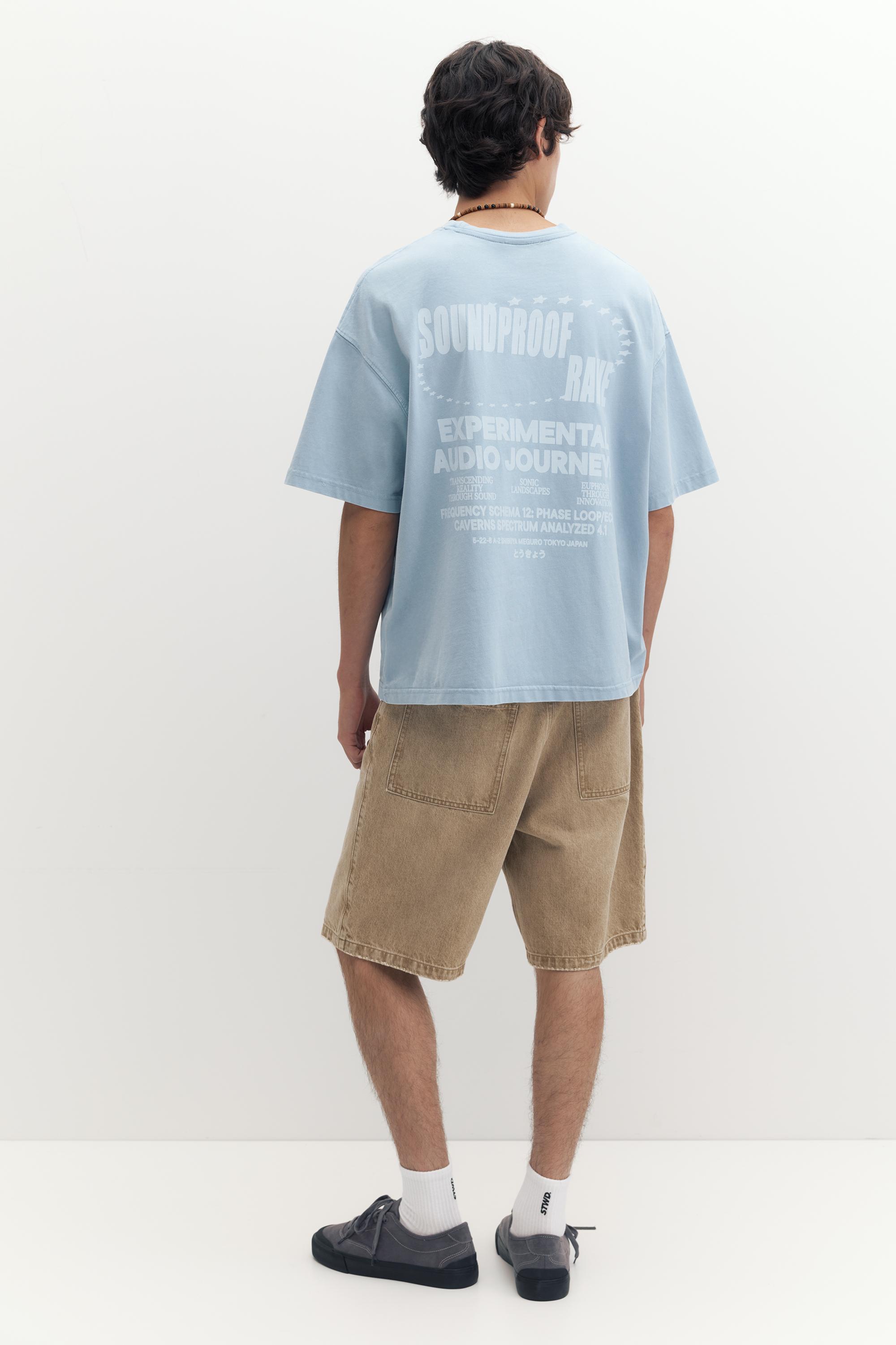 STWD boxy T-shirt — Pastel blue