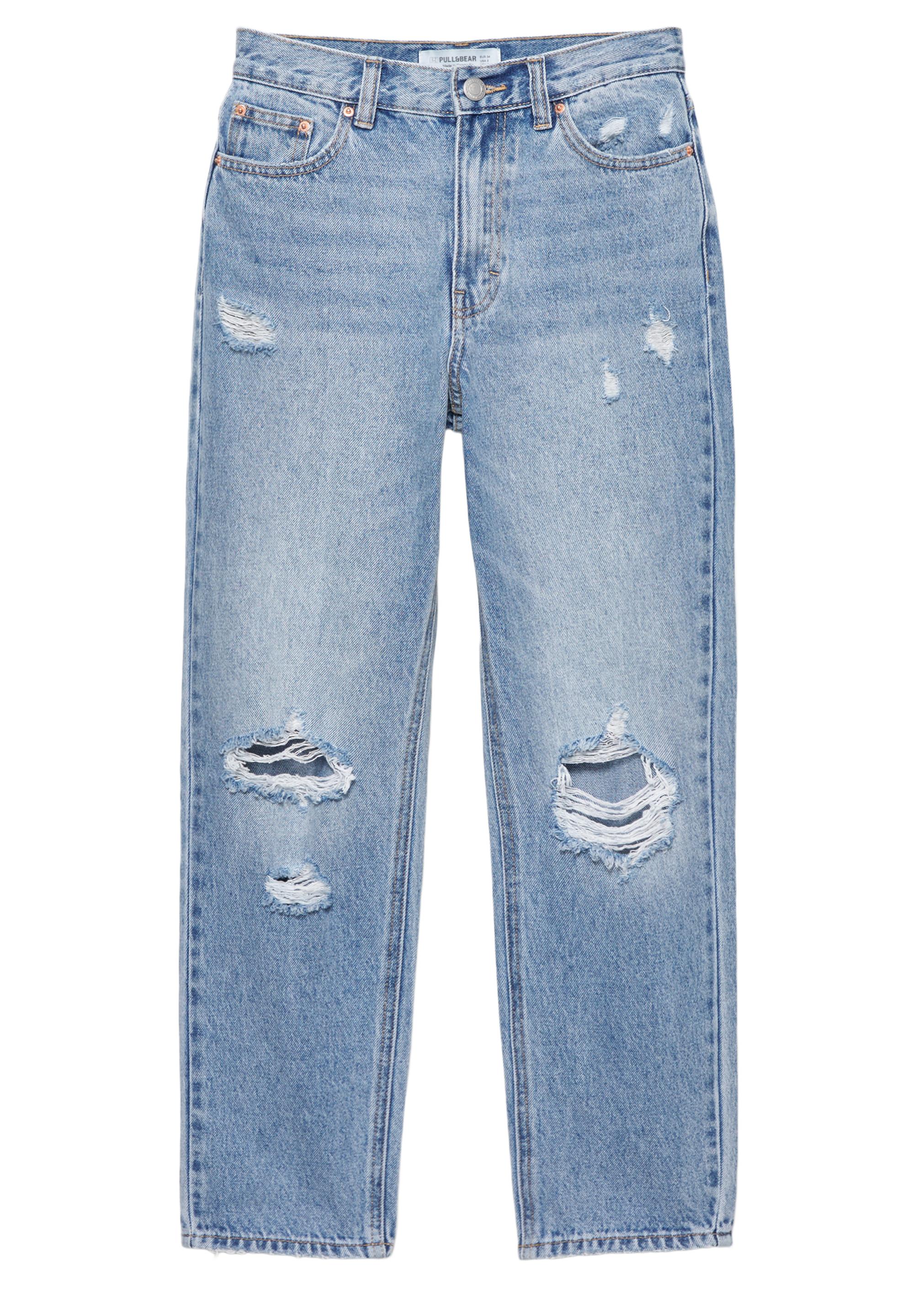 Ripped mom fit jeans — Indigo