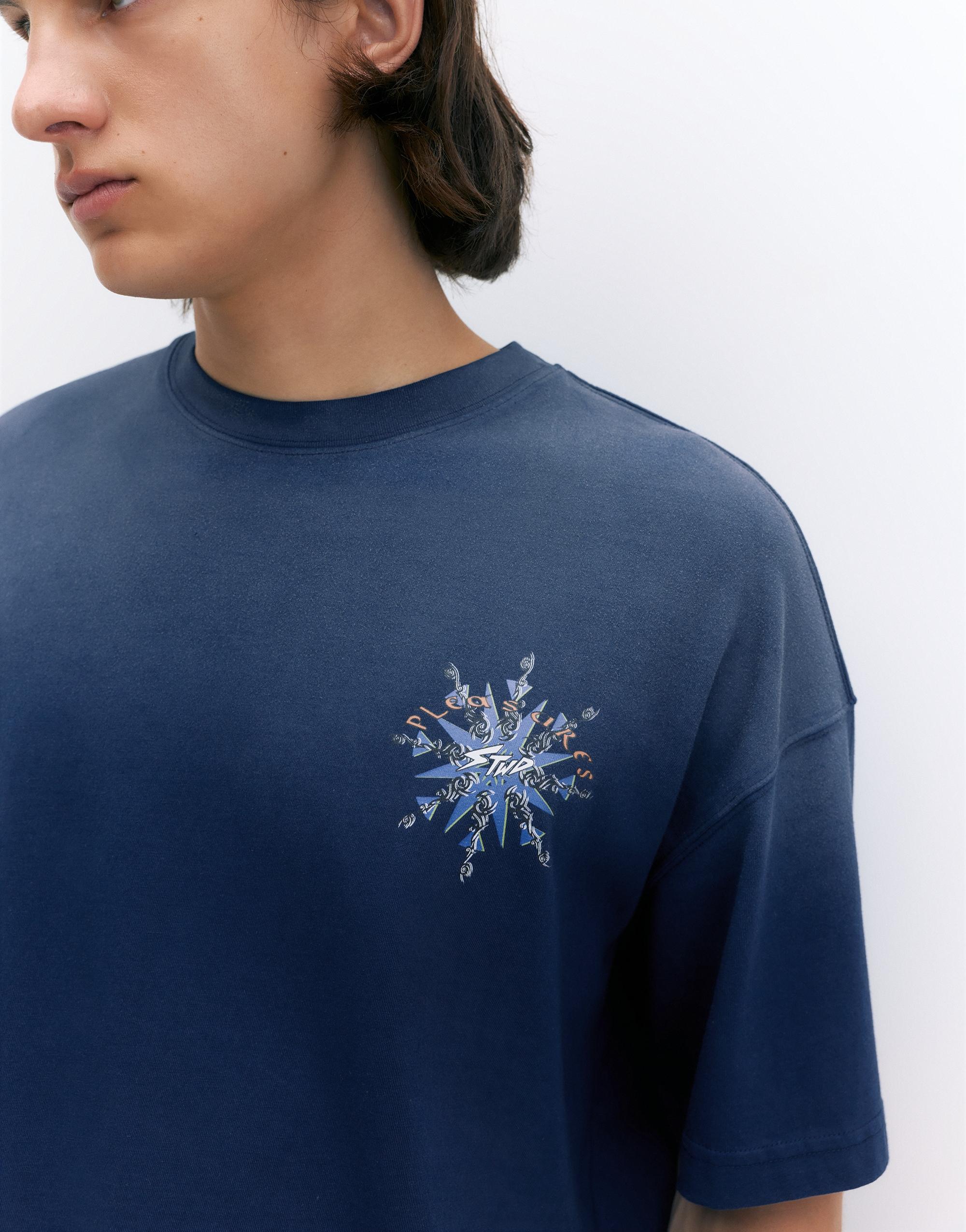 Pleasures x STWD boxy T-shirt — Dark blue