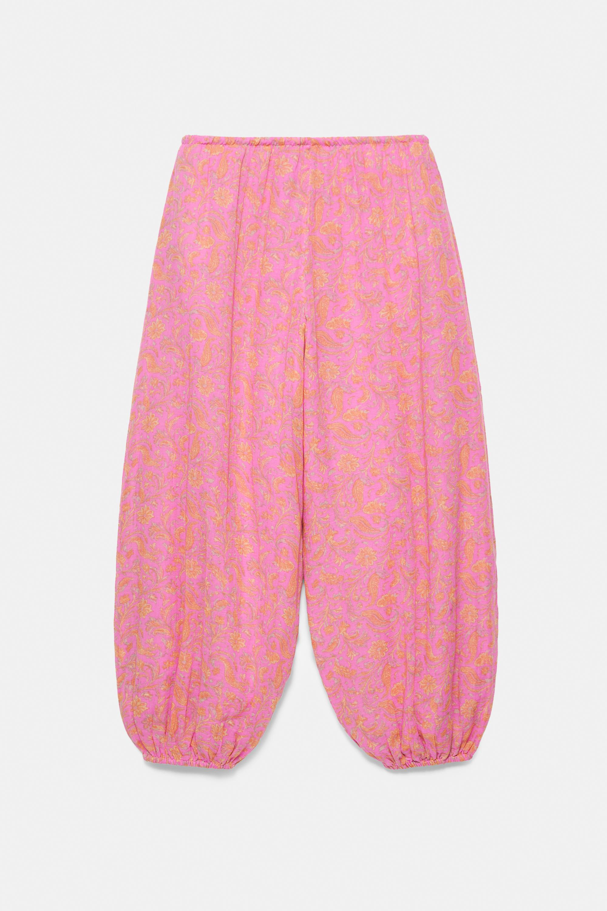 Printed sarouel trousers — Pink