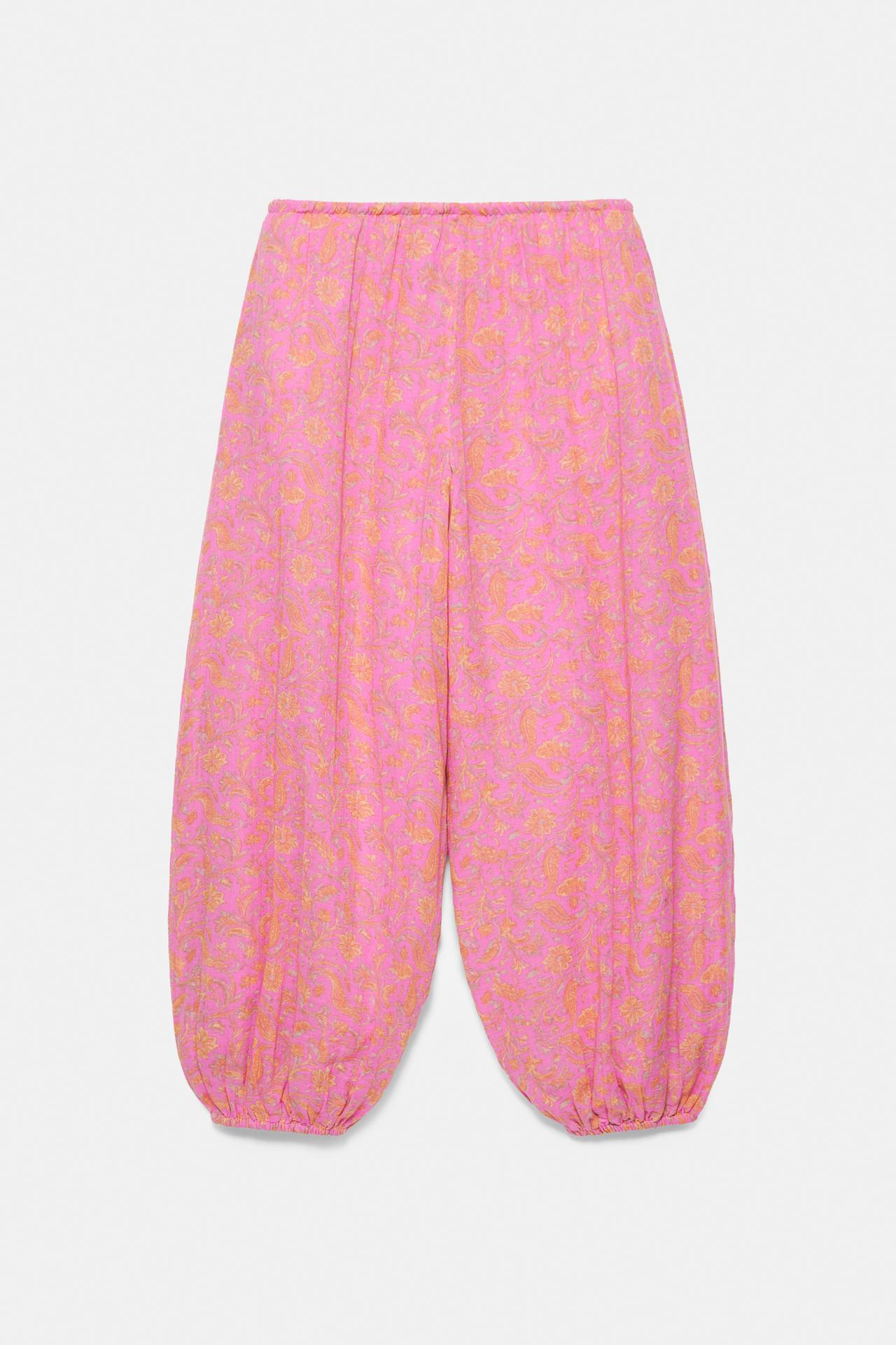 Printed sarouel trousers — Pink