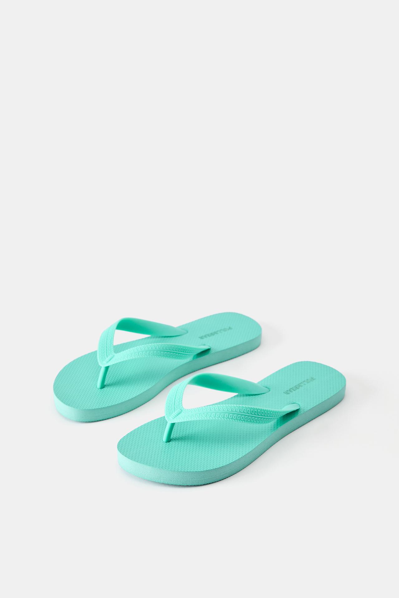 Flat sandals — Turquoise