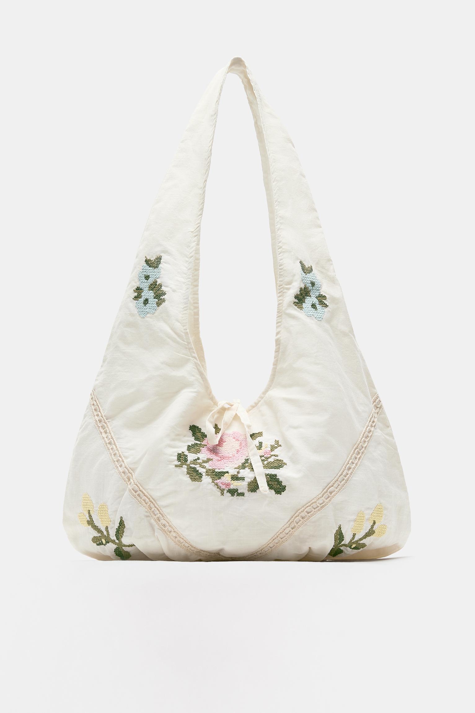 Çiçekli tote çanta - Görsel 17