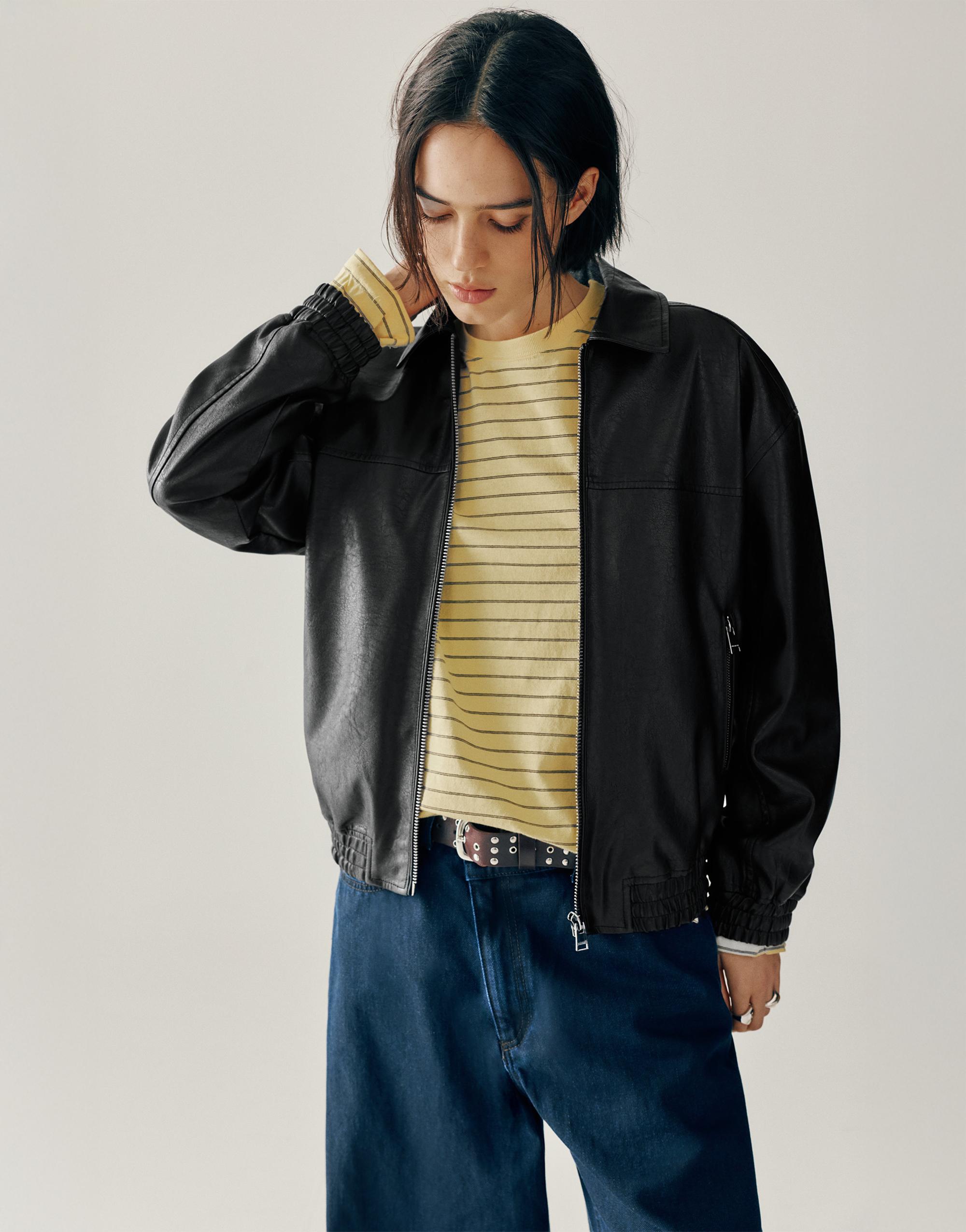 Suni Deri Baba Kesim Ceket - Görsel 44