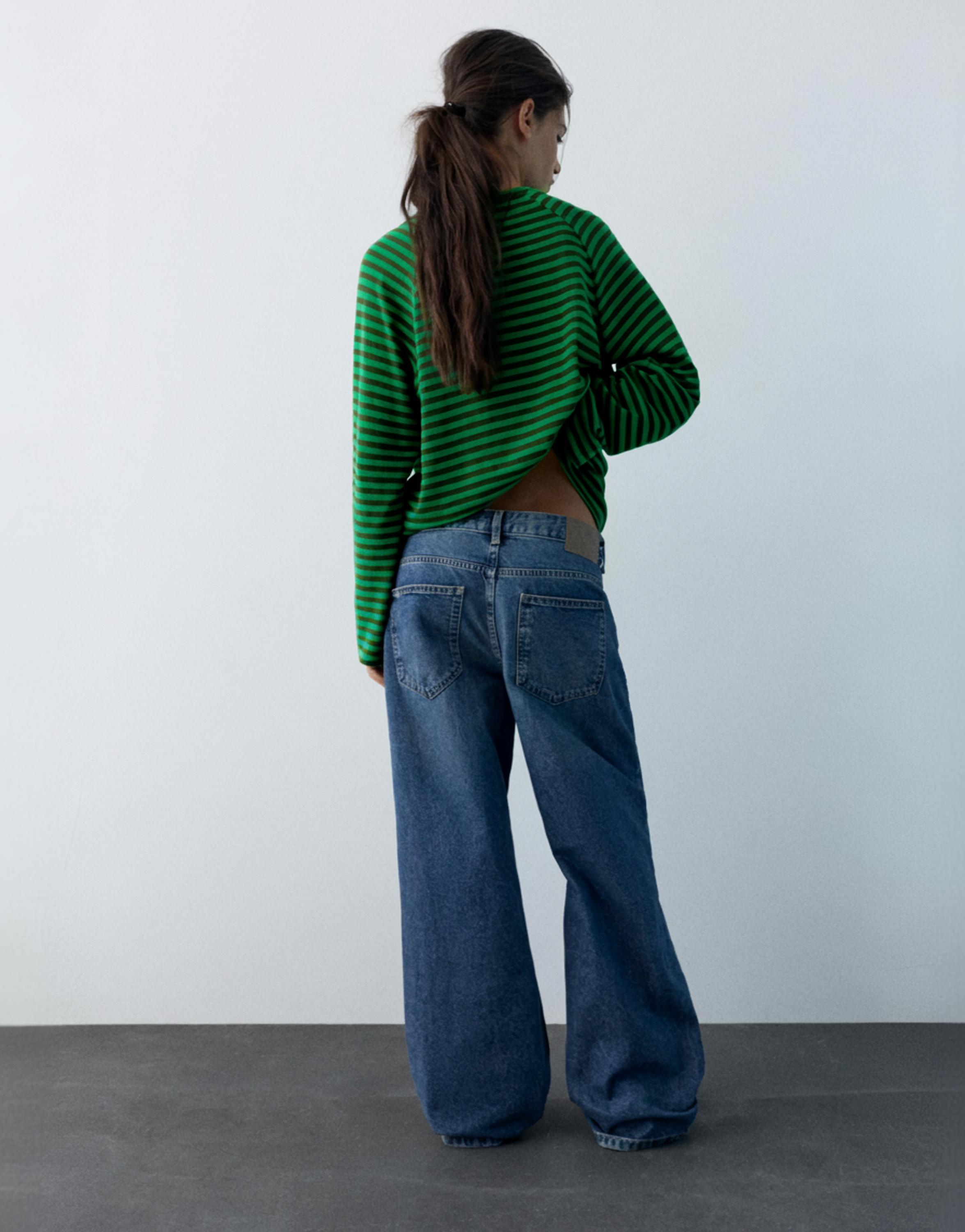 Uzun kollu çizgili tişört - Görsel 10