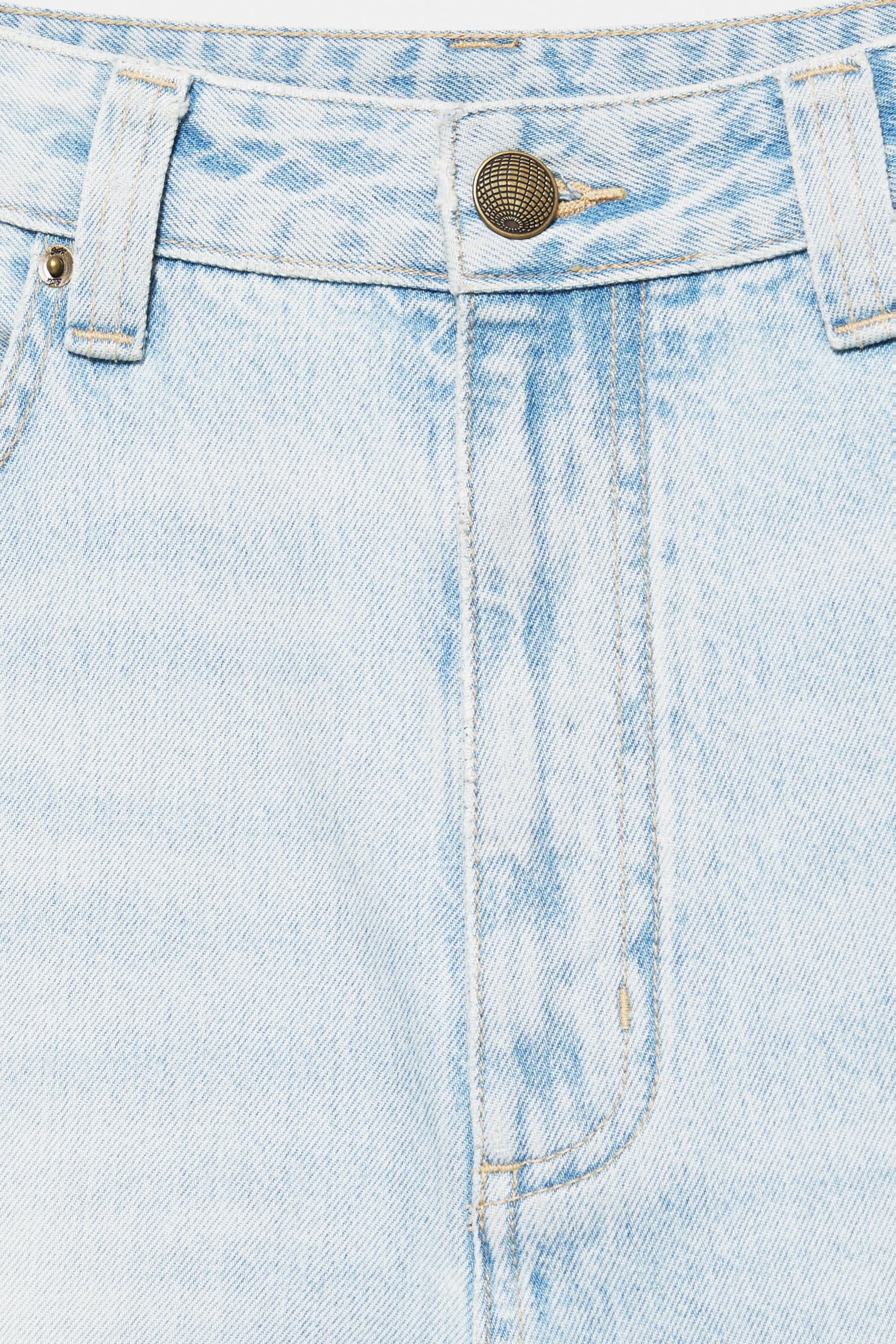 Skater denim Bermuda shorts — Pale blue