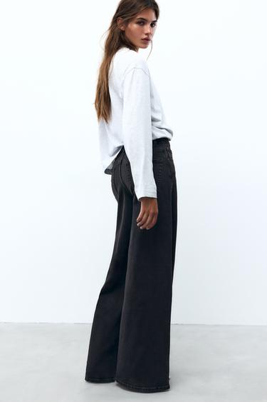 Super wide-leg comfort jeans — Black 5