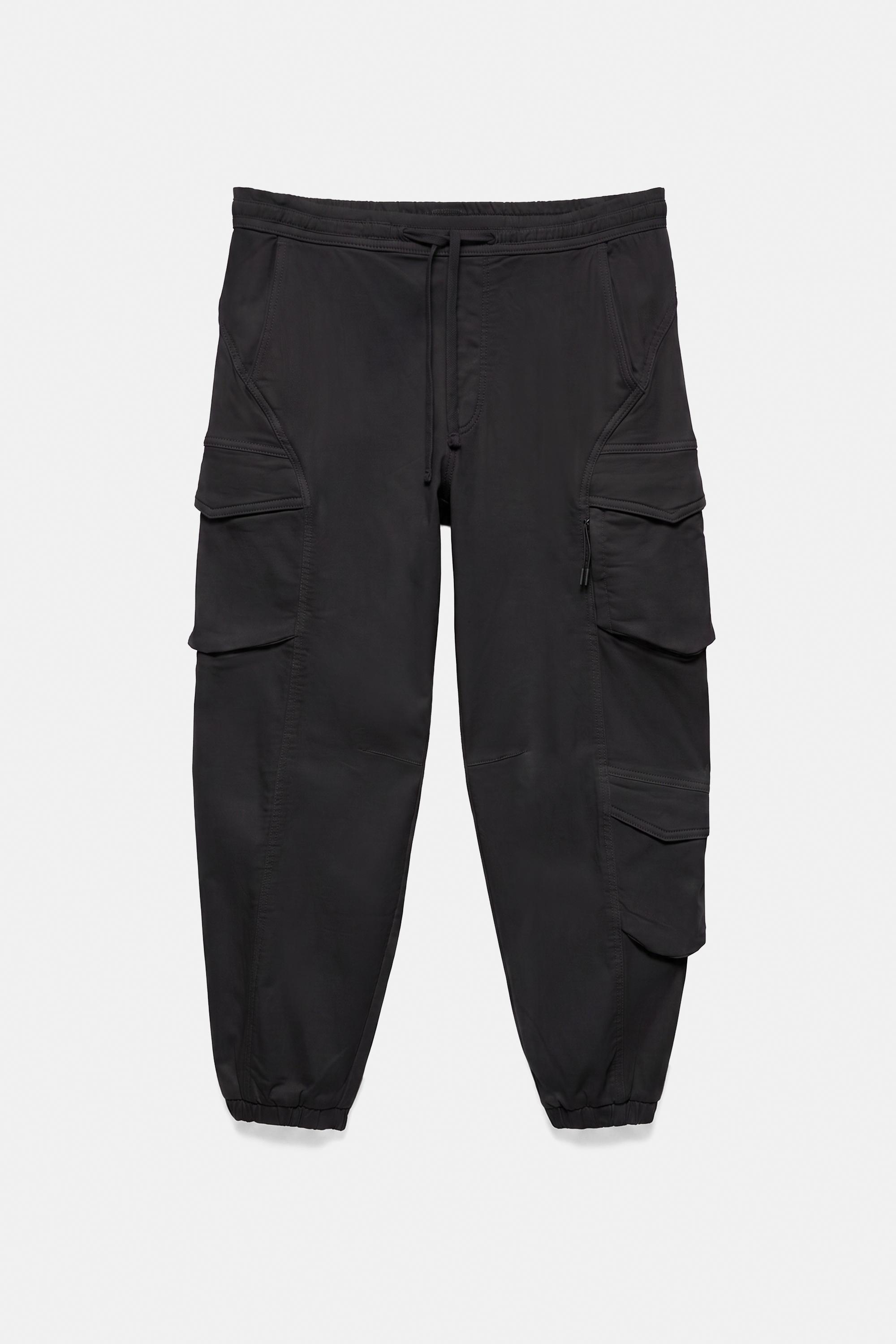 Multi-pocket joggers — Black