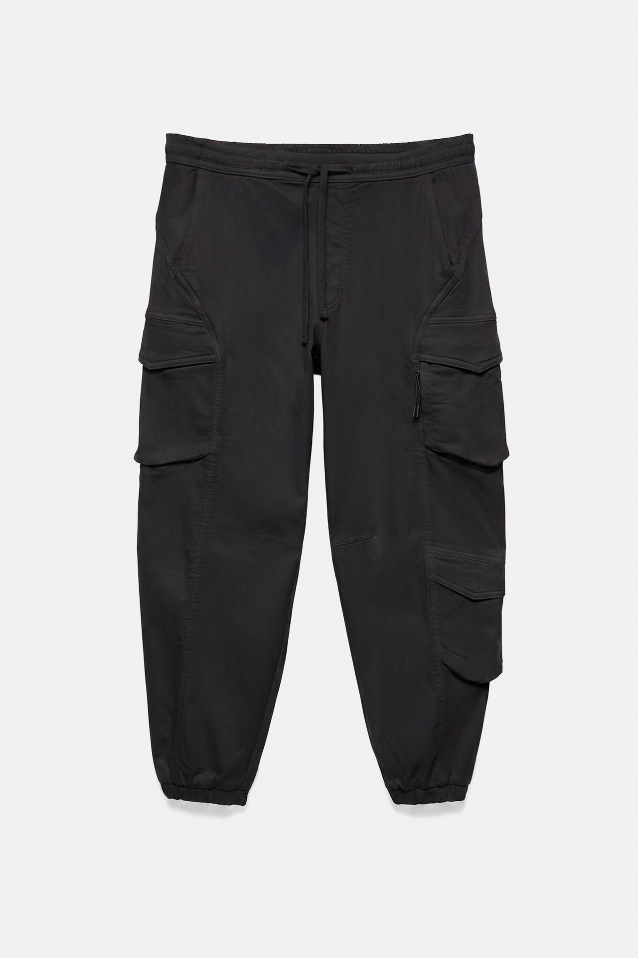 Multi-pocket joggers — Black