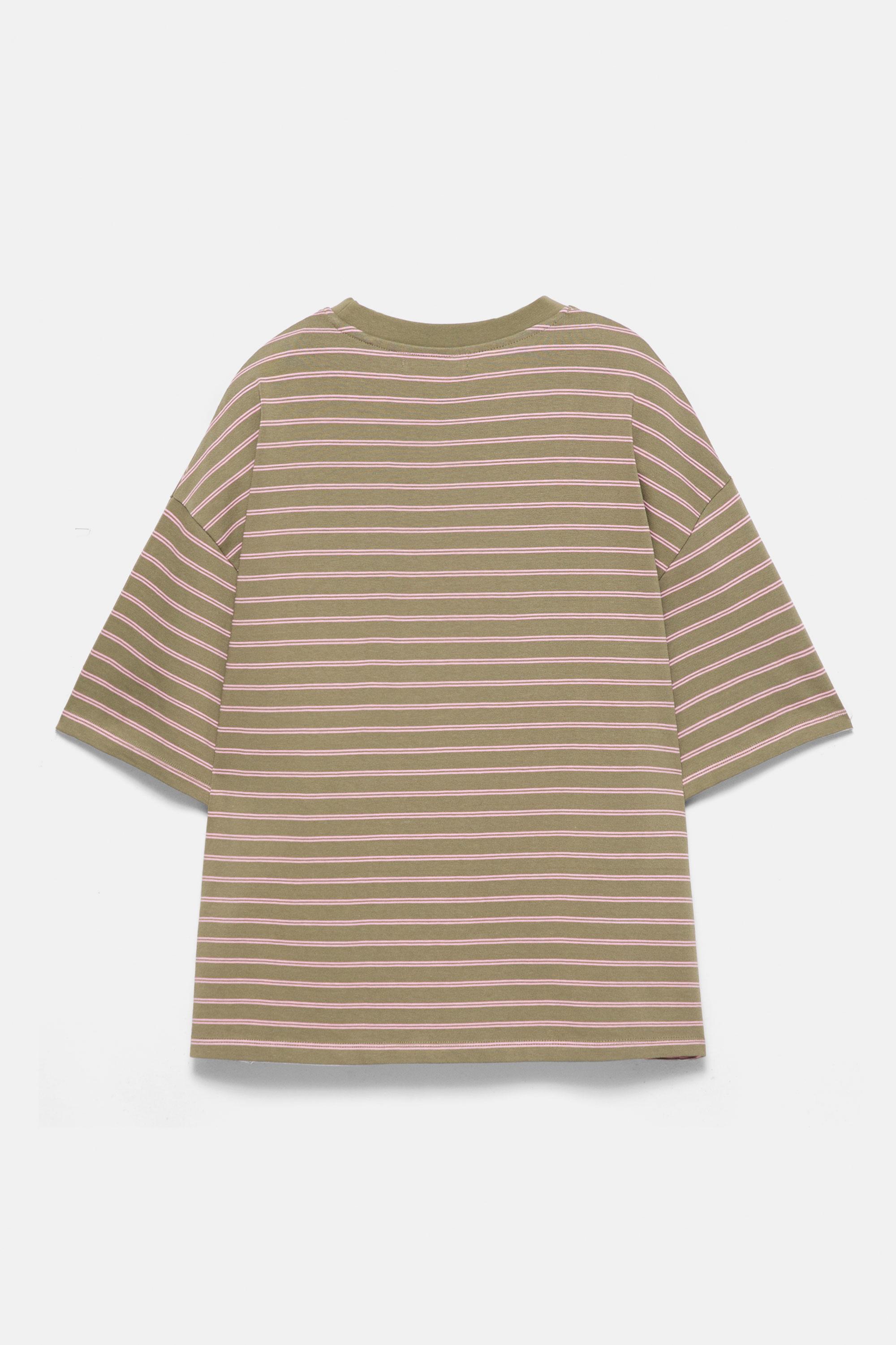 Oversize short sleeve T-shirt — Striped