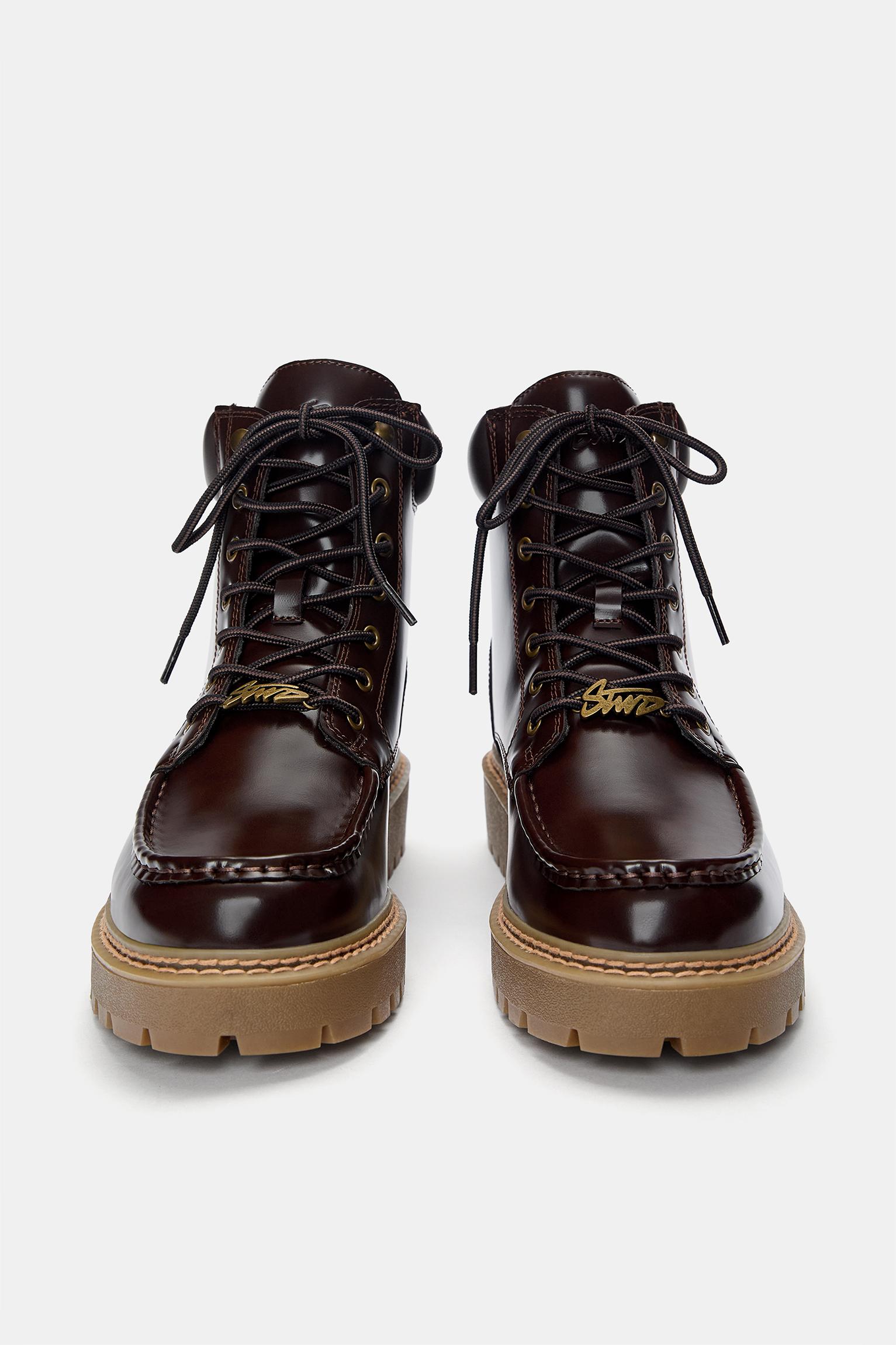 STWD lace-up boots — Brown