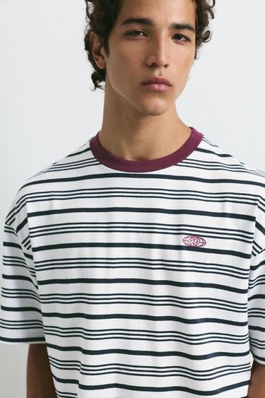 Relaxed-fit striped T-shirt — Off white 3