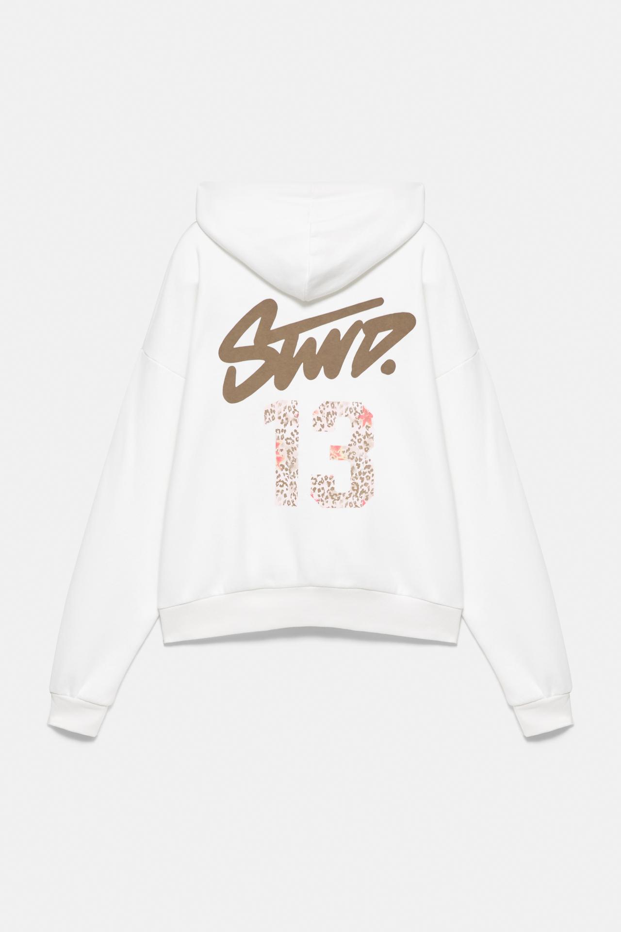 STWD leopard hoodie — Ice