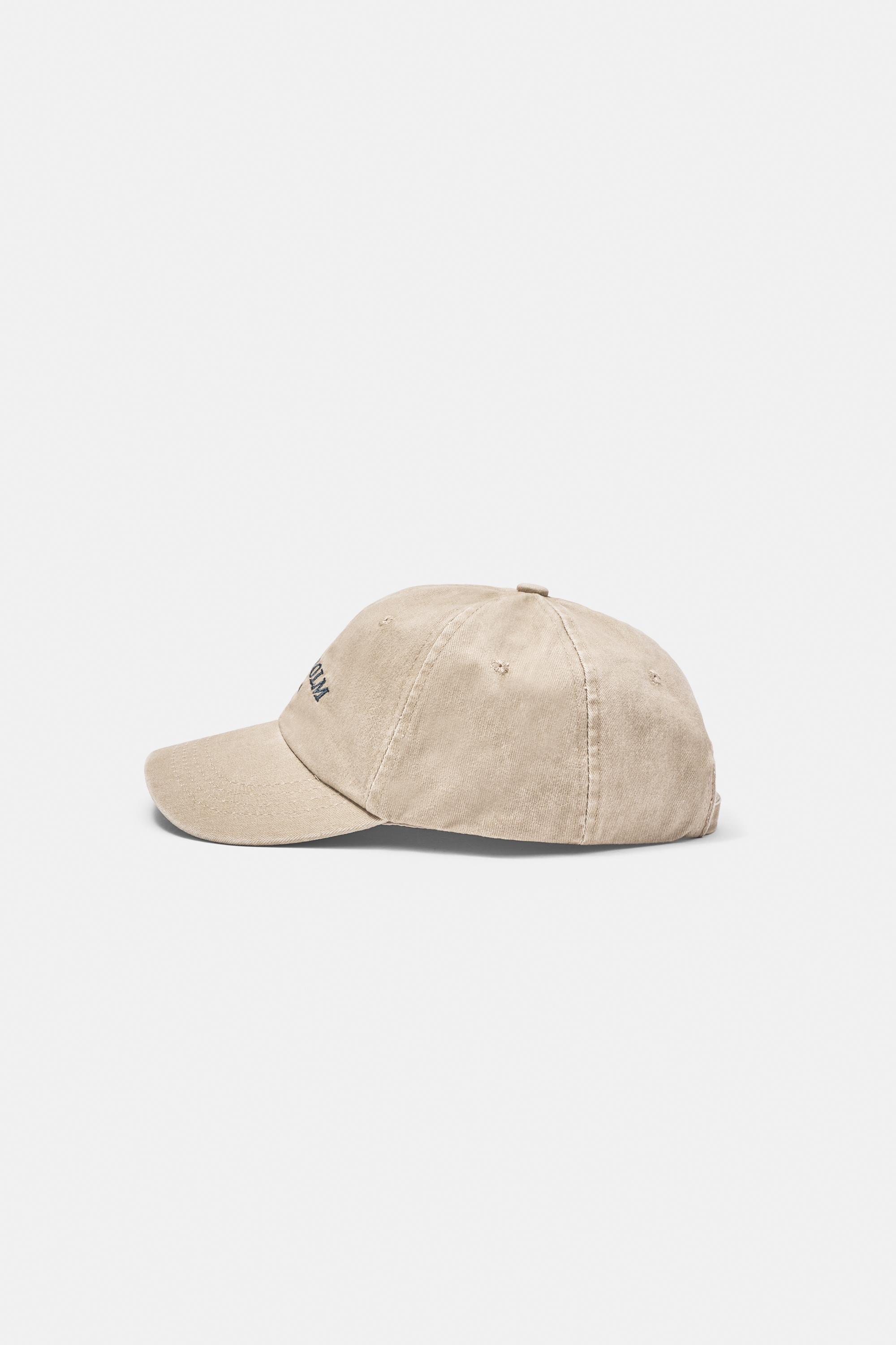 Monaco embroidered cap — Sand