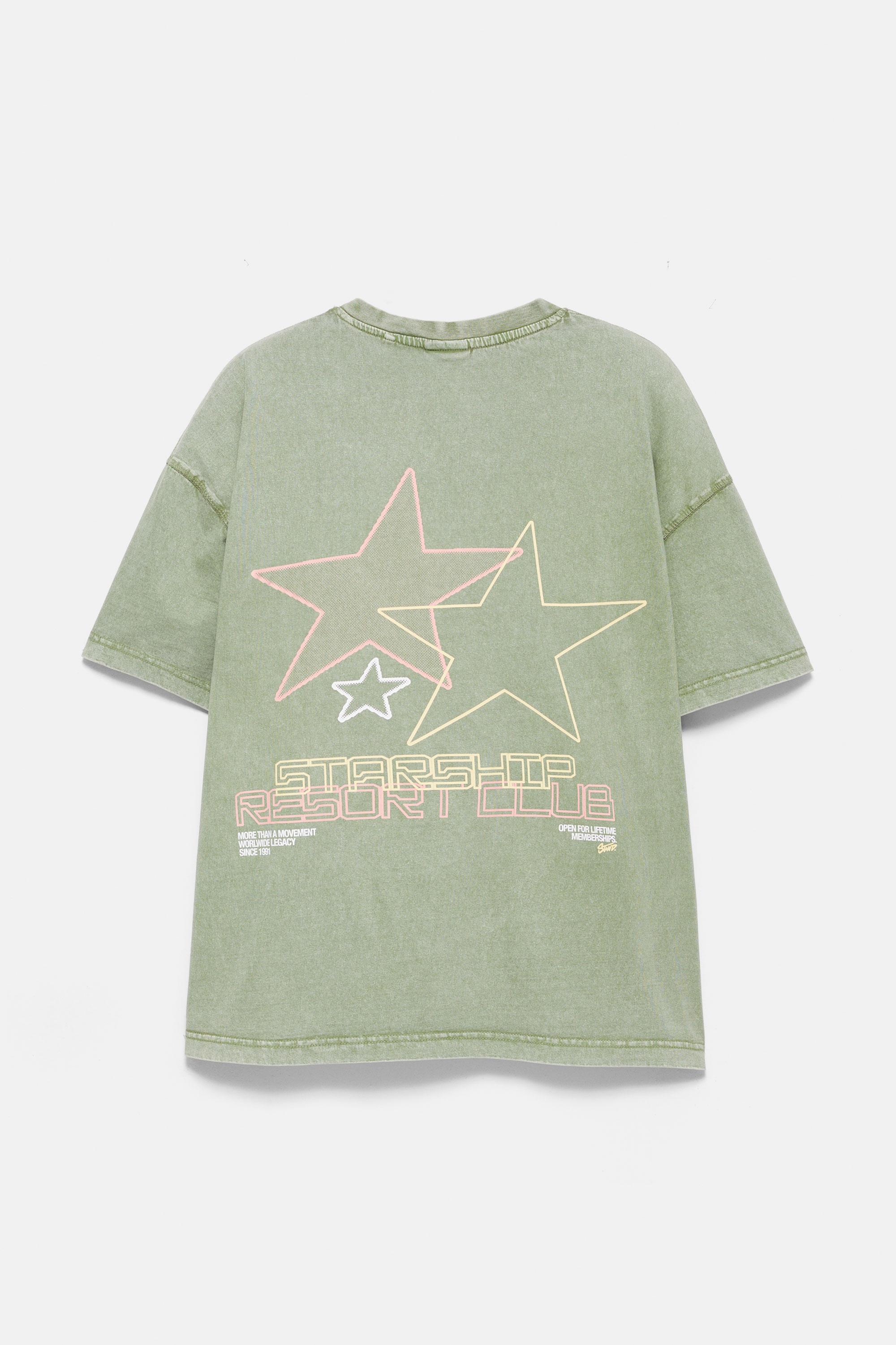 Yıldız grafik baskılı t-shirt - Görsel 2