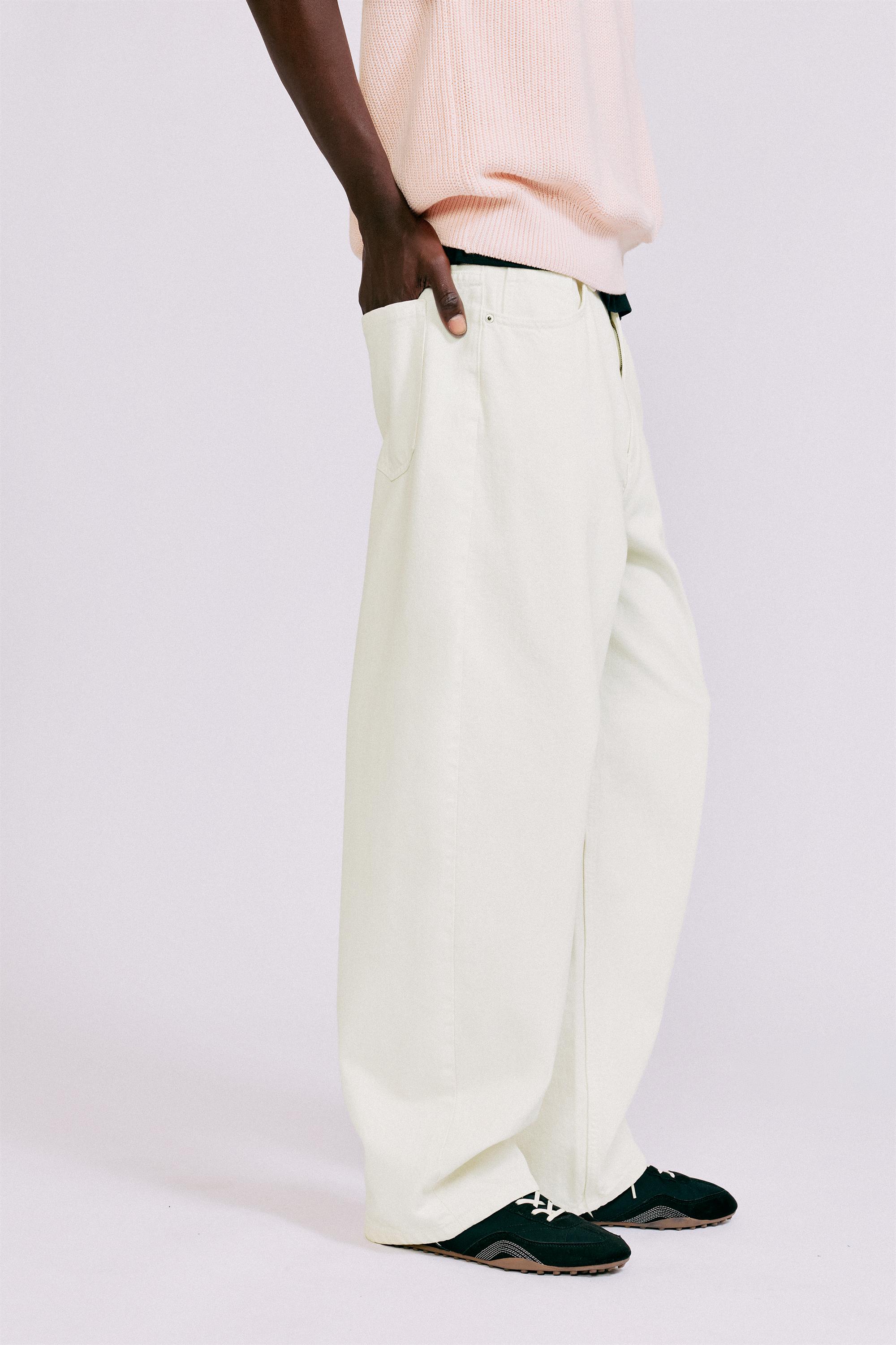 Baggy balloon jeans — White