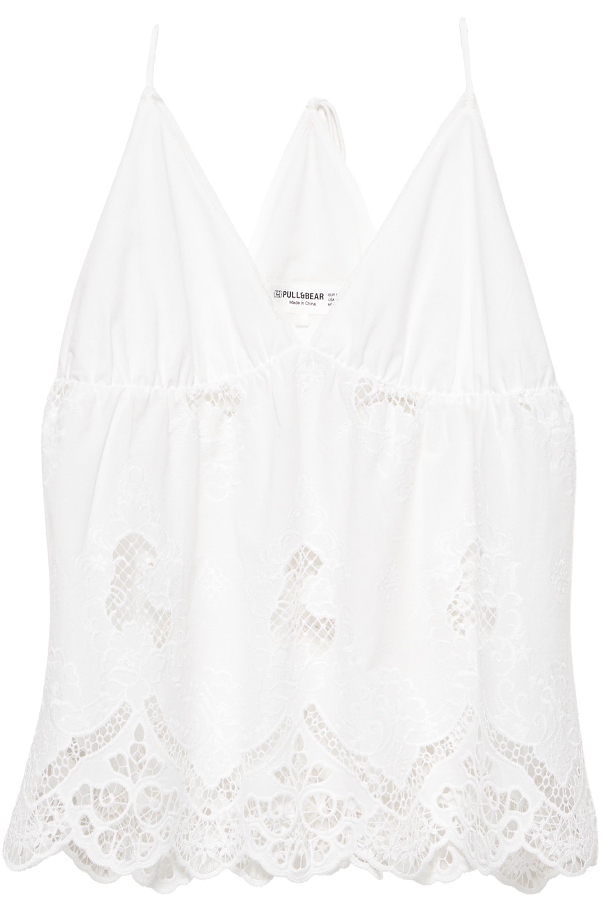 White Swiss embroidery top — White