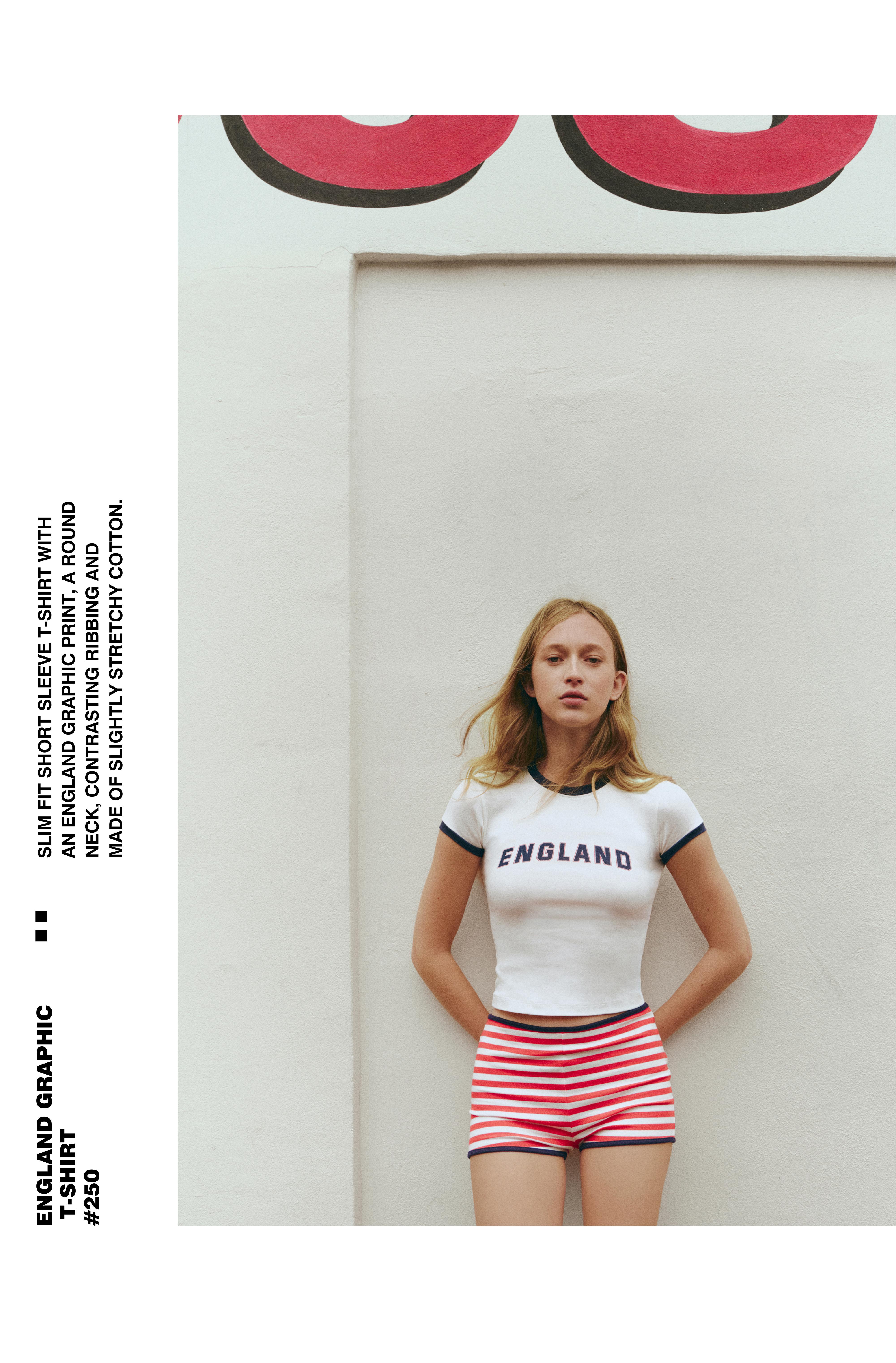 Slim fit England graphic T-shirt — White