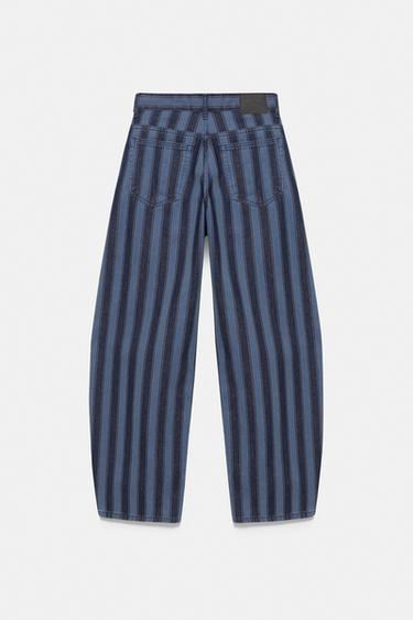 Striped barrel jeans — Dark blue 5