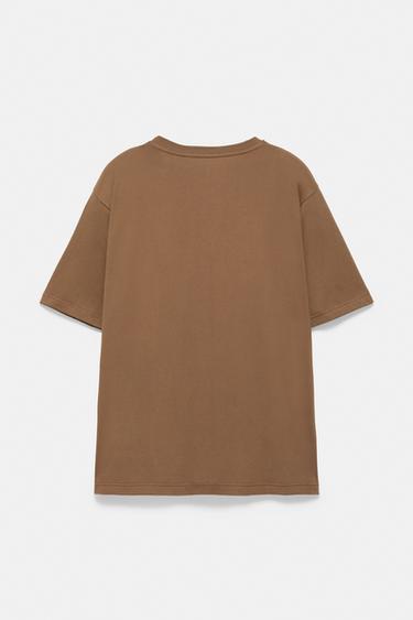 Boxy-fit graphic pocket T-shirt — Brown 6