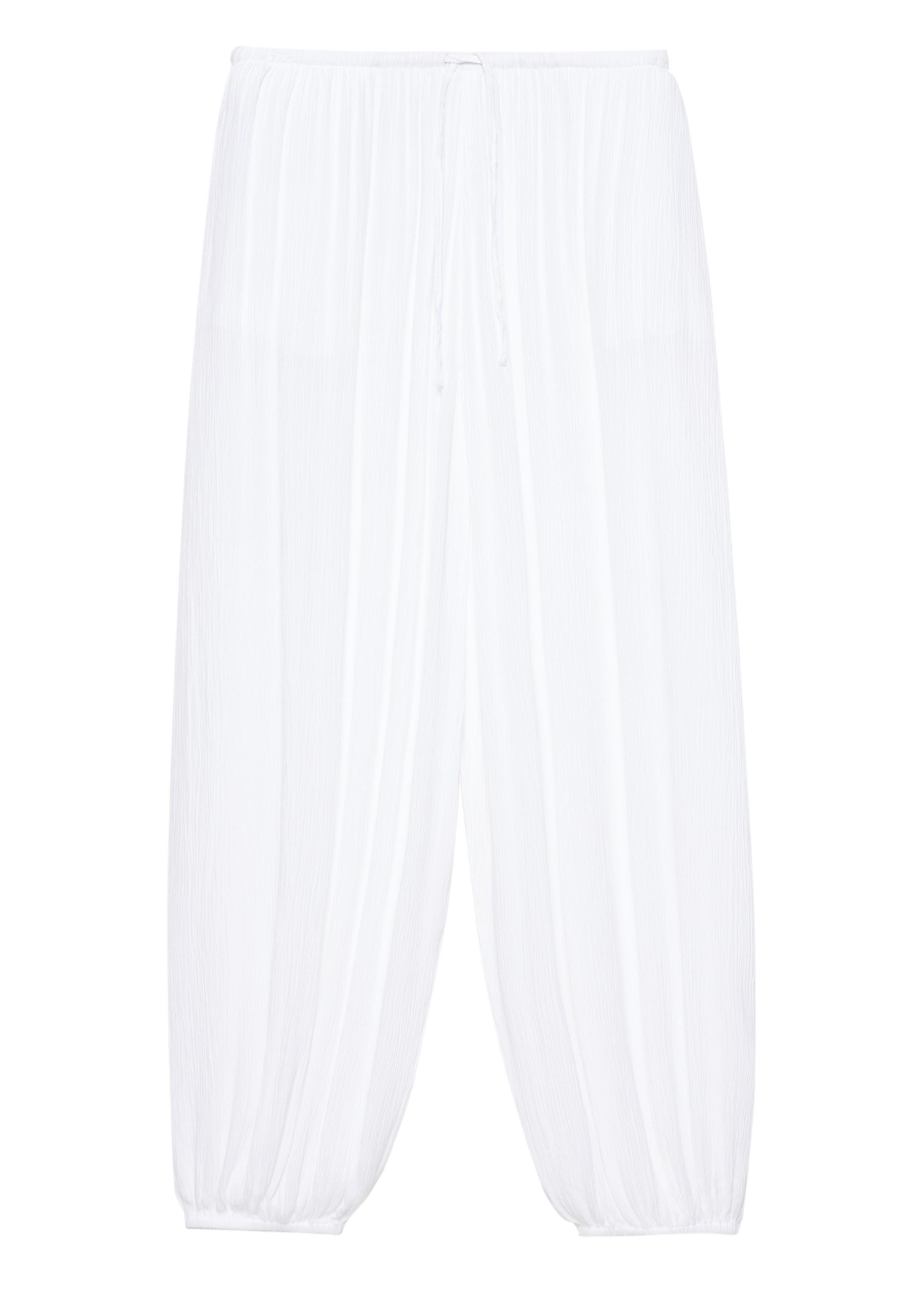 Sarouel crepe trousers — White
