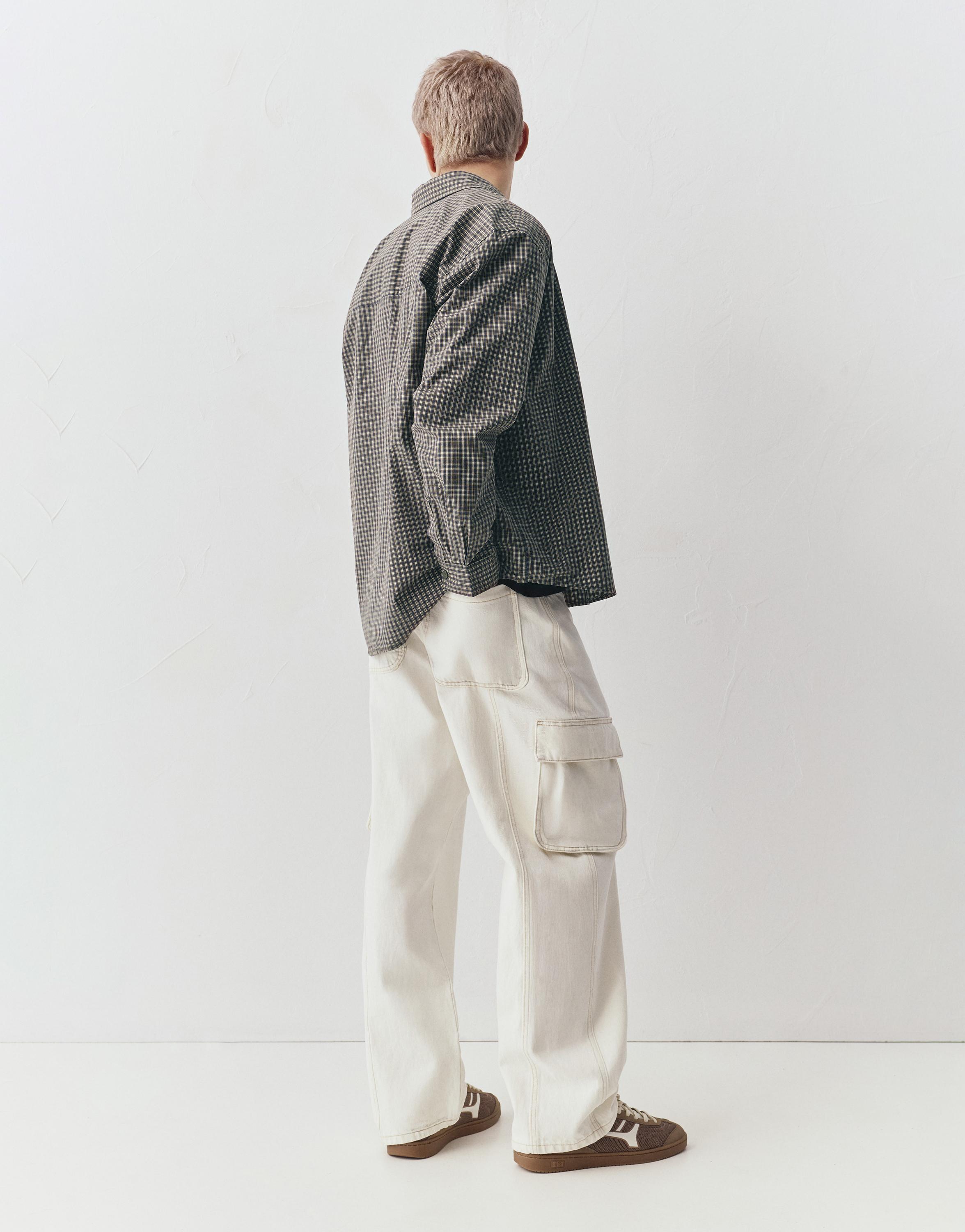 Long sleeve check shirt — Green