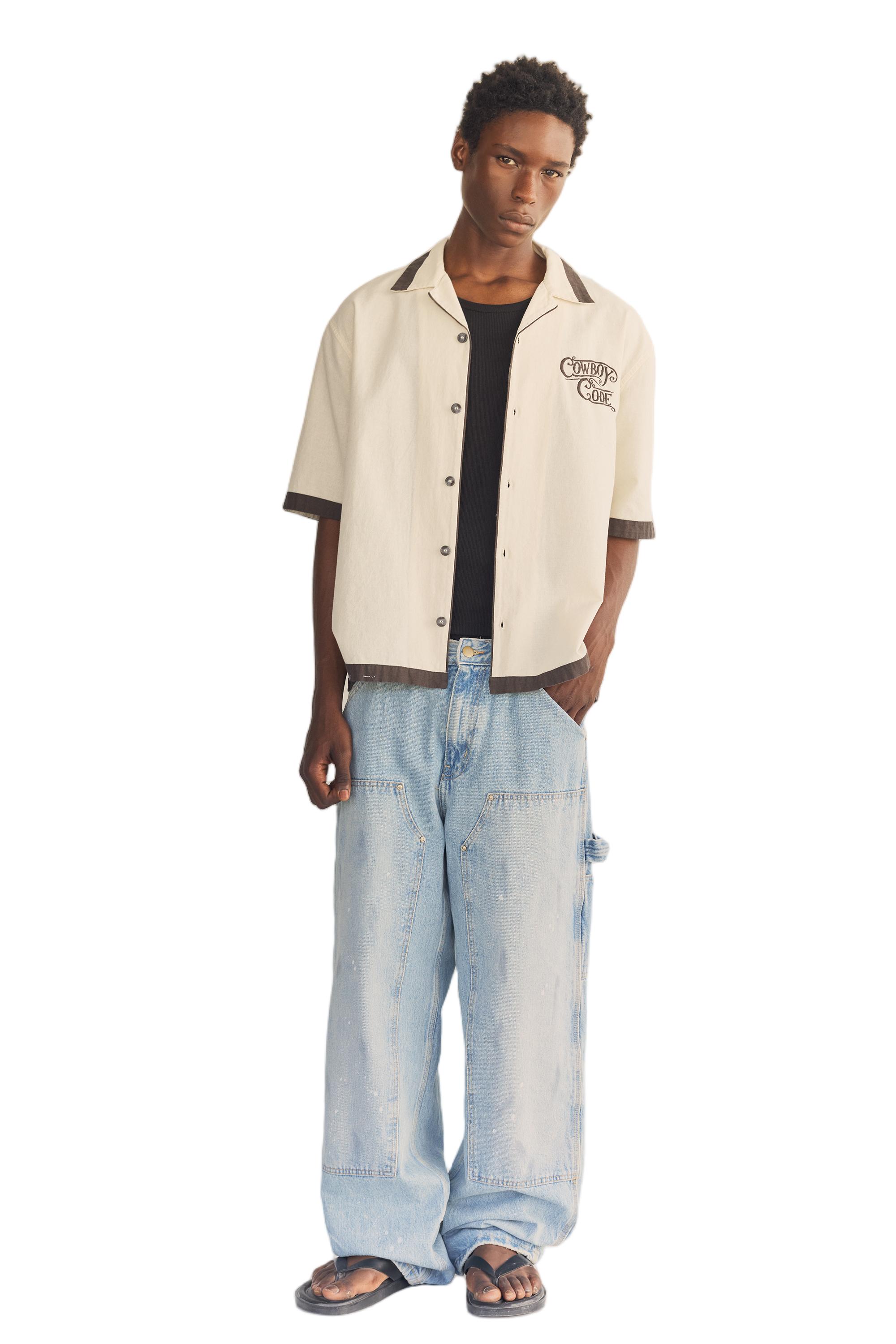 Cowboy Code short sleeve shirt — Off white